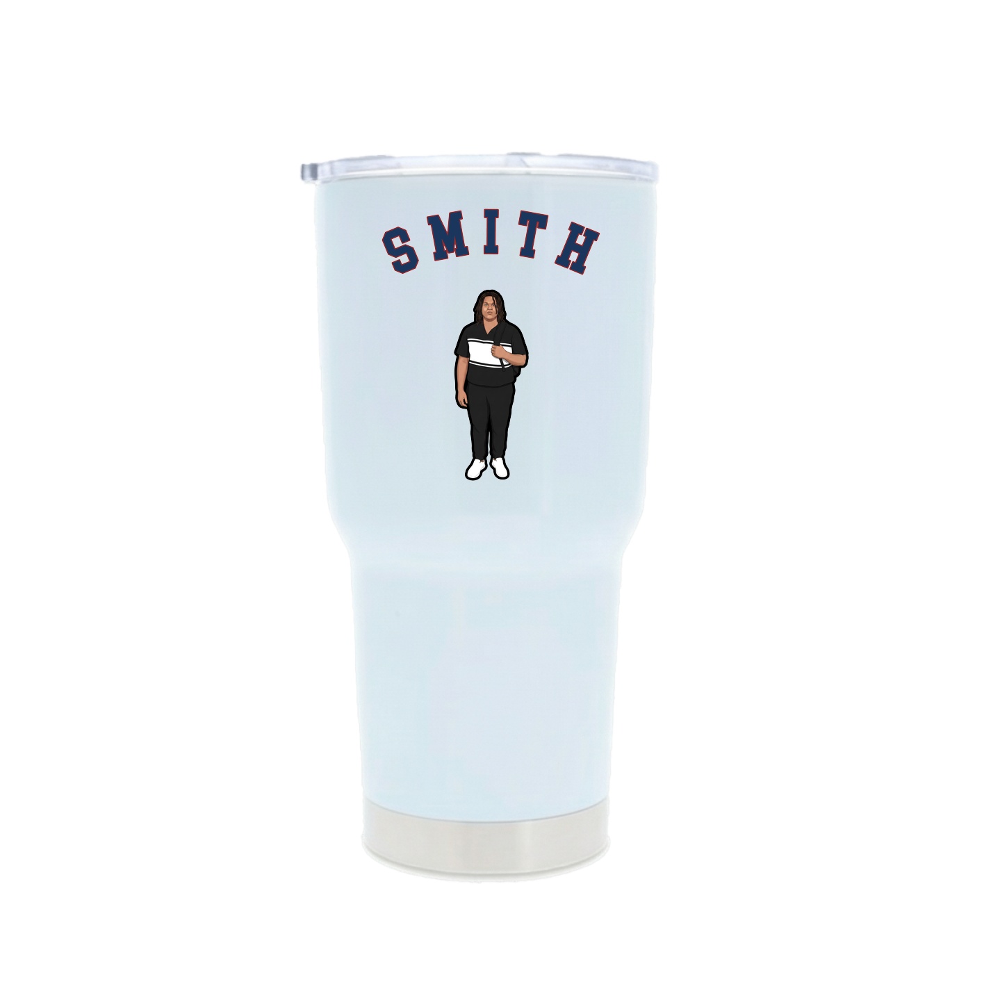 30oz Stainless Steel Tumbler — Shirsey Arch in White