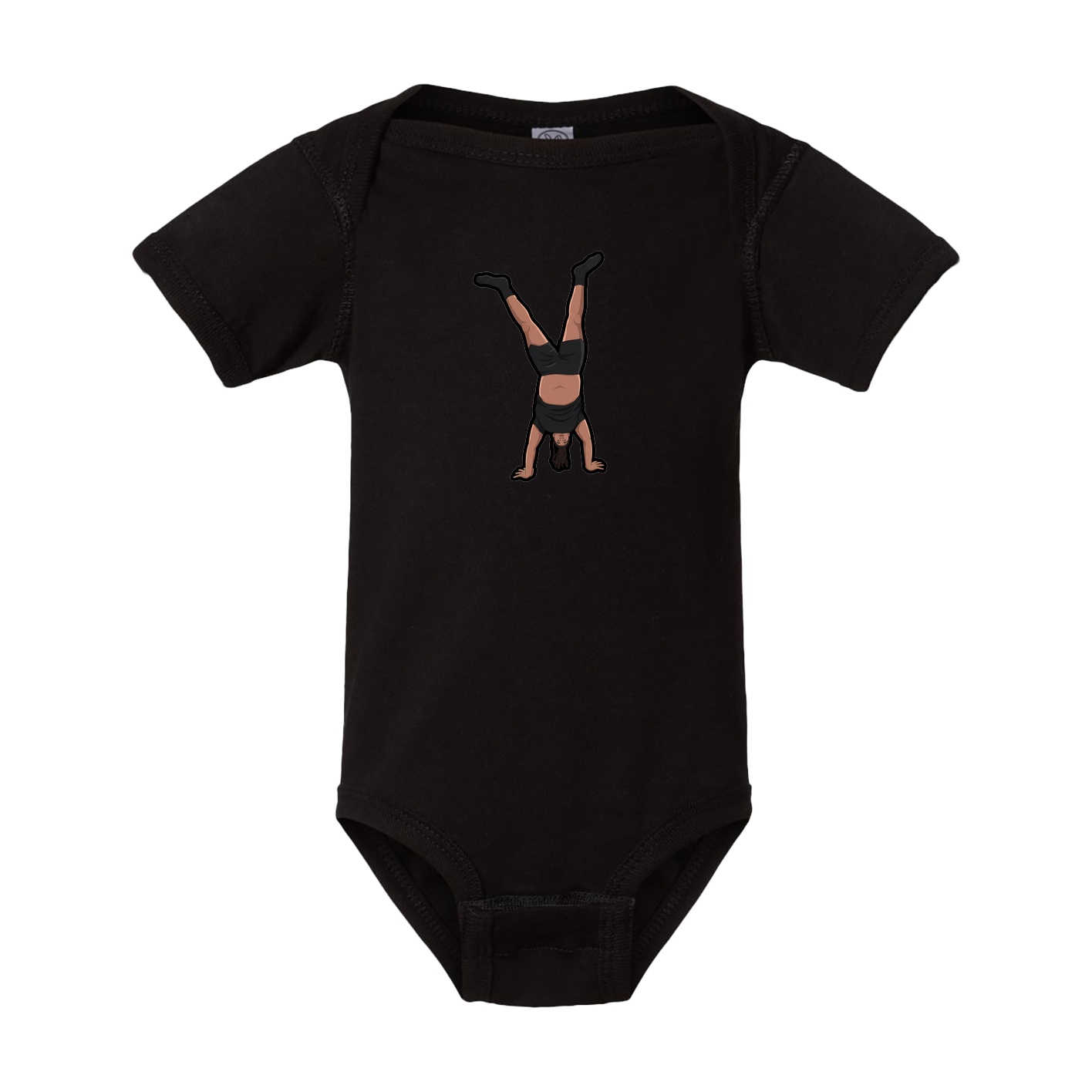 Baby Onesie — Name Vertical in Black