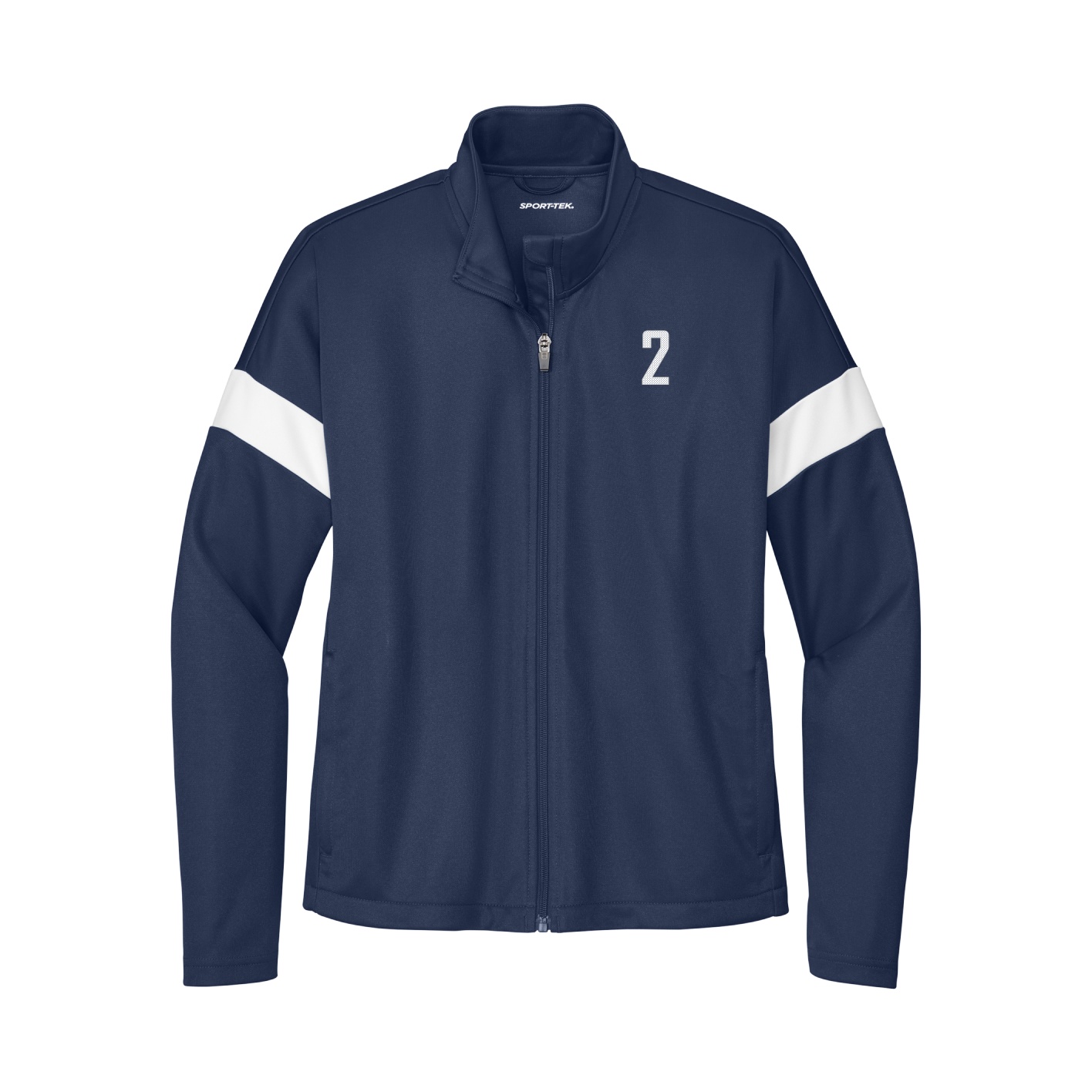 Womens Team Travel Full-Zip Jacket — Front Shirsy in Navy/White