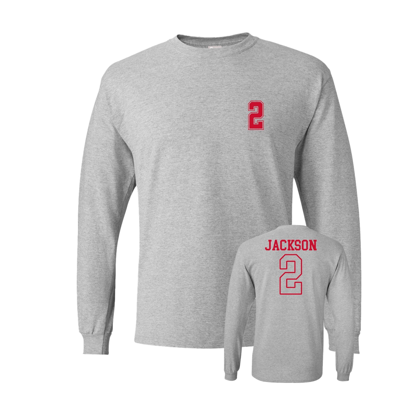 Long Sleeve Tee — Chest Back in Grey