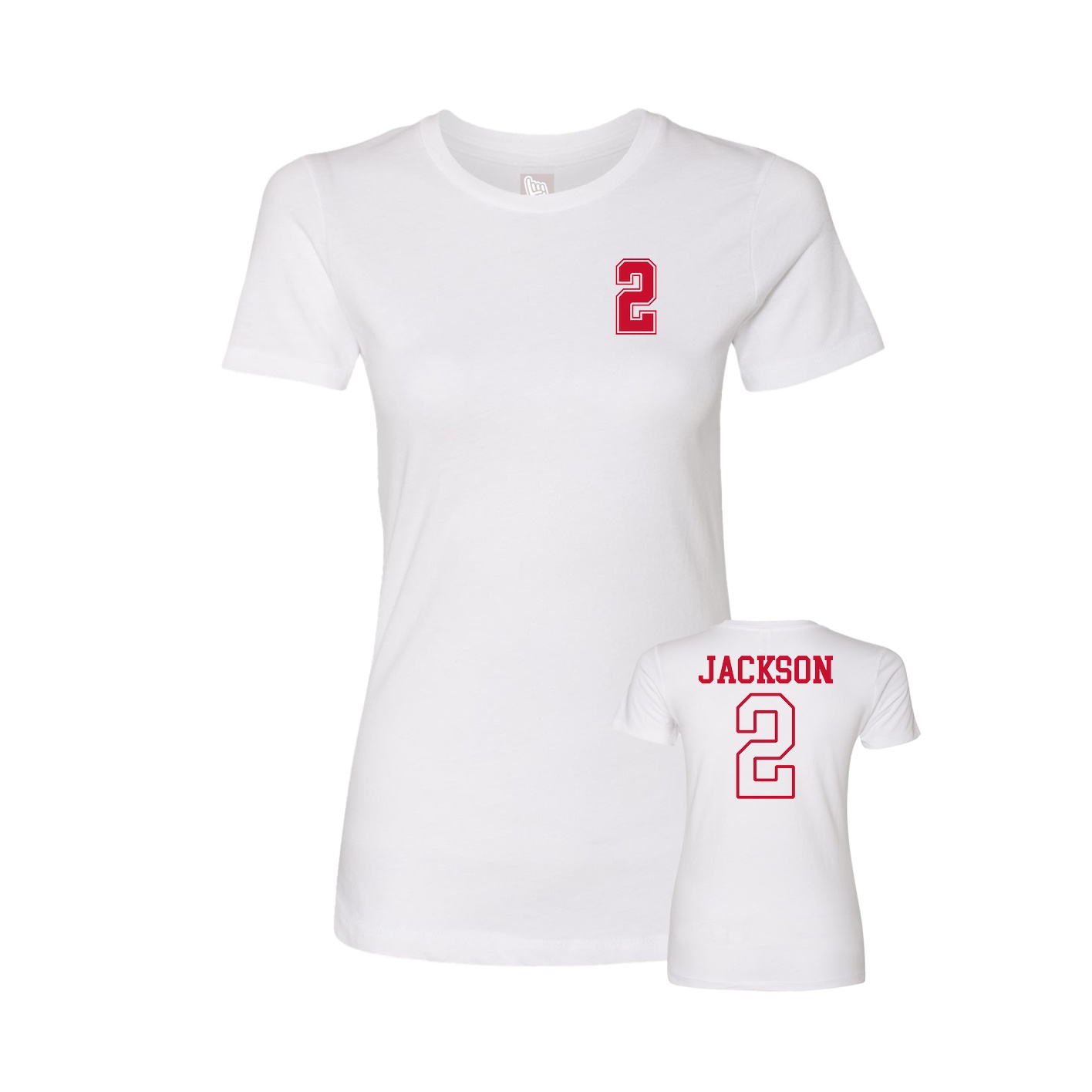 Womens Tee — Chest Back in White