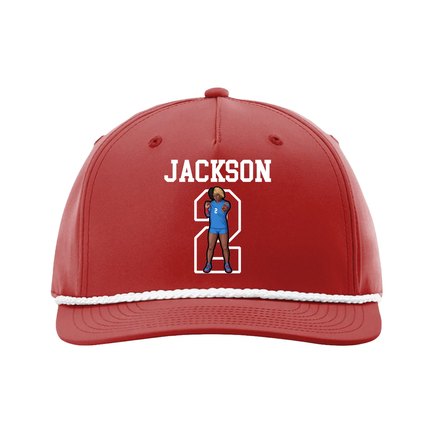 Five-Panel Classic Rope Cap — Shirsey in Red