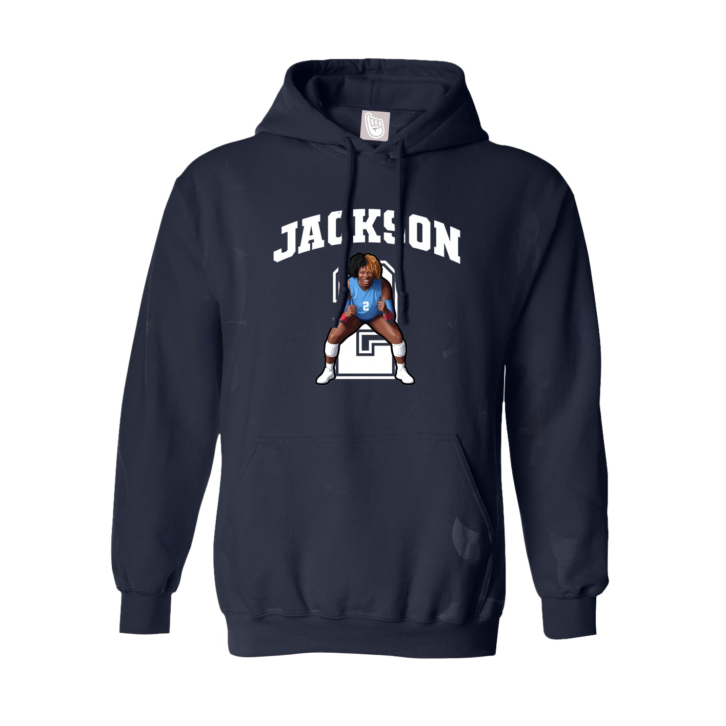 Youth Hoodie — Number in Navy