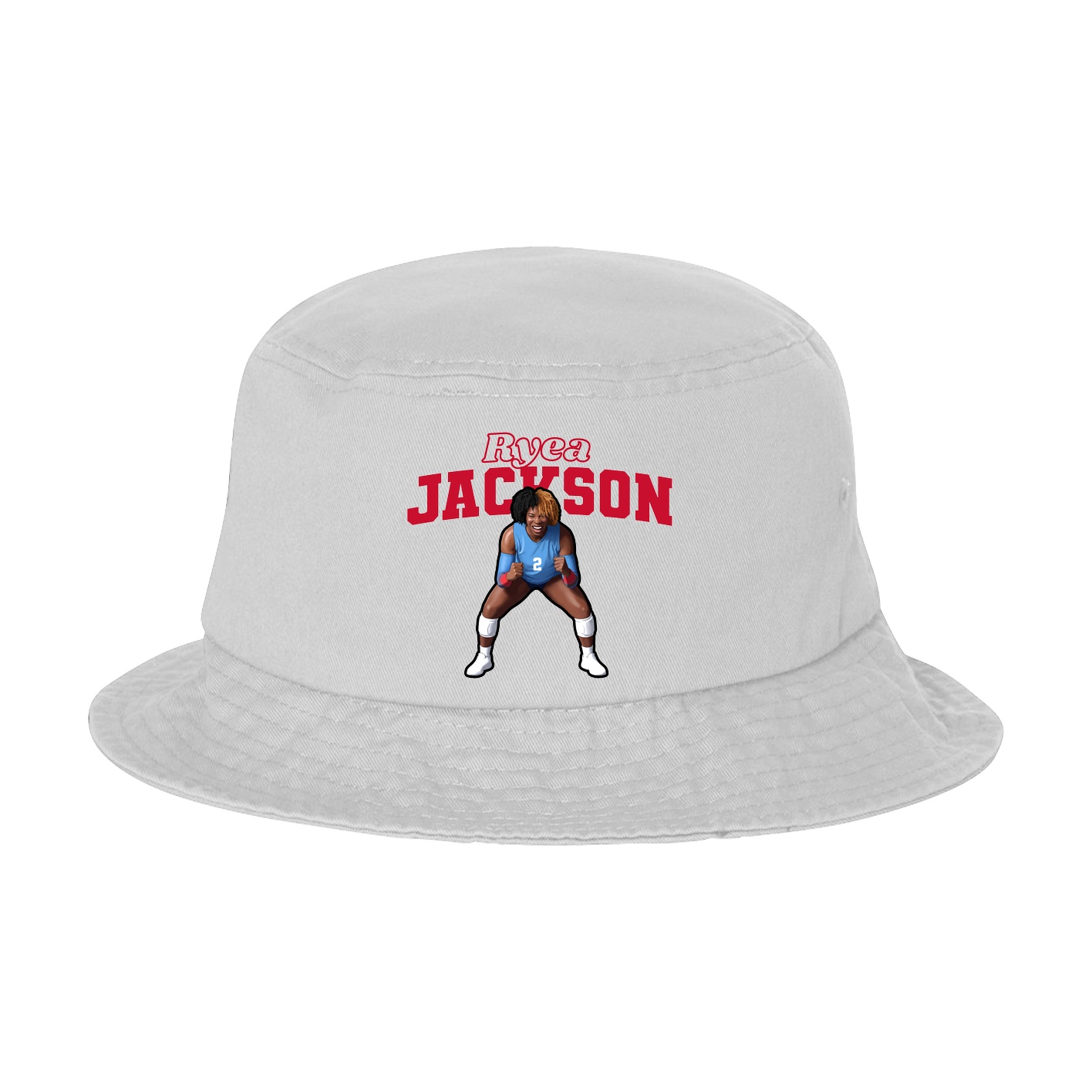 Bucket Cap — Name Arch in White