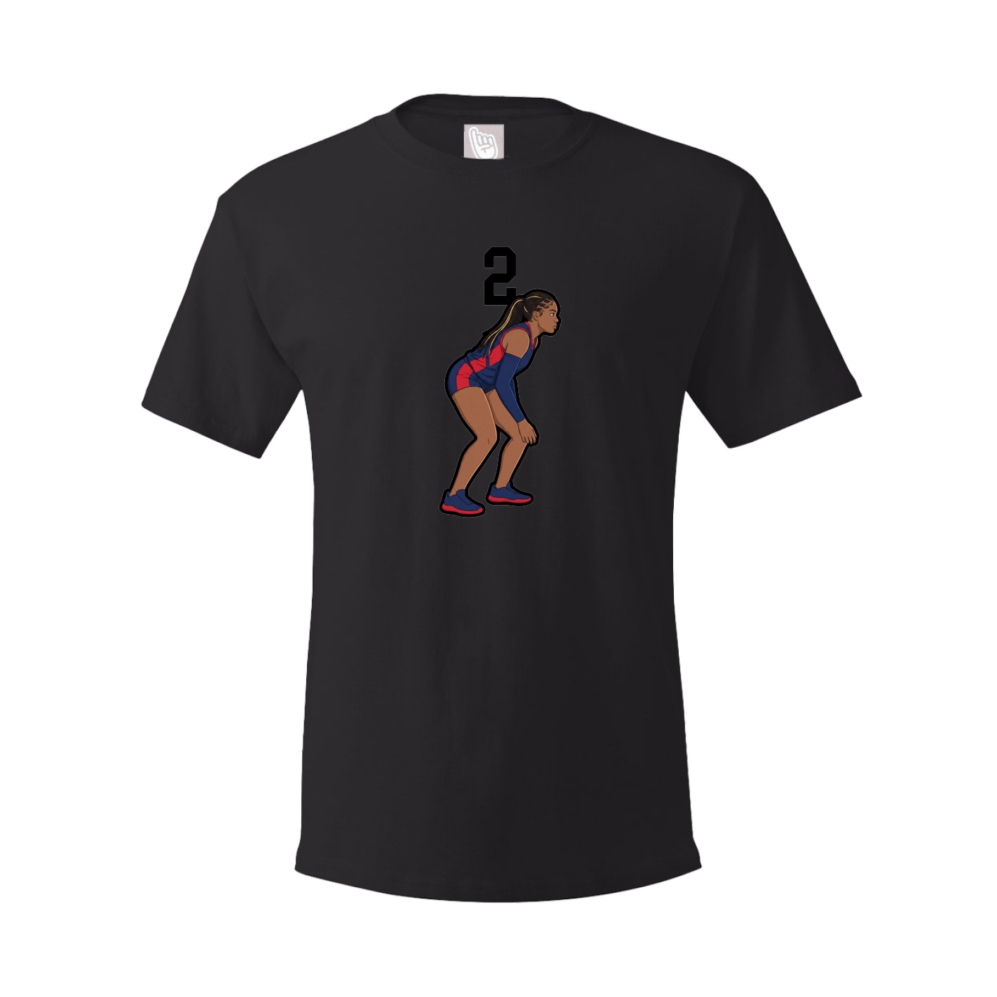 Youth Tee — Number Top in Black