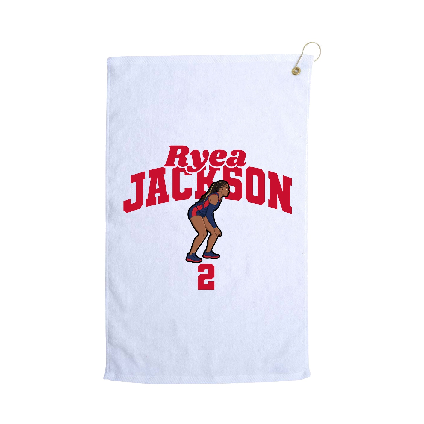 Golf Towel — Signature Arch in White