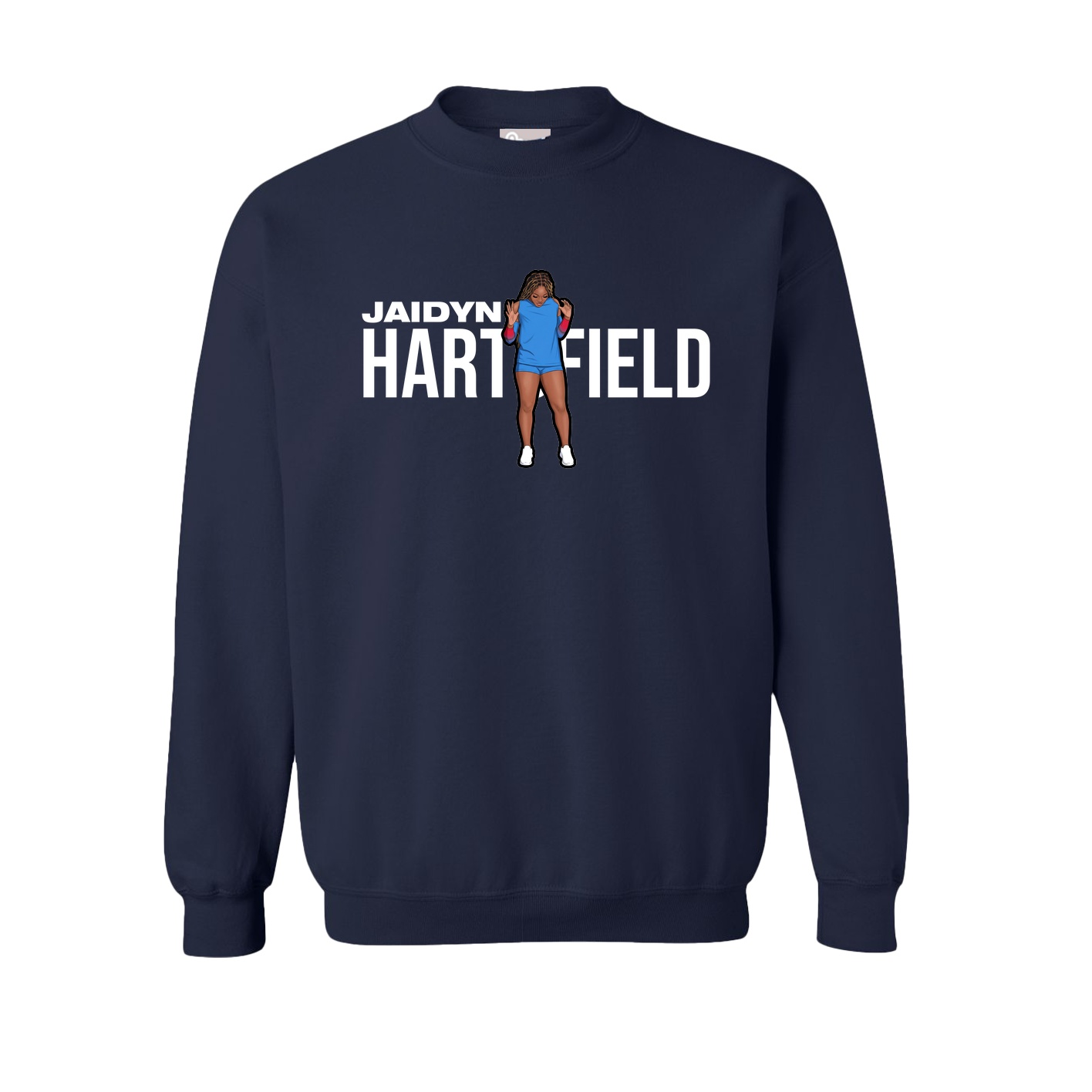 Fleece Crew — Player Name in Navy