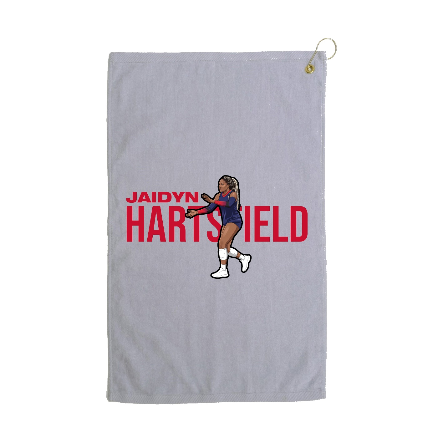 Golf Towel — Player Name in Grey