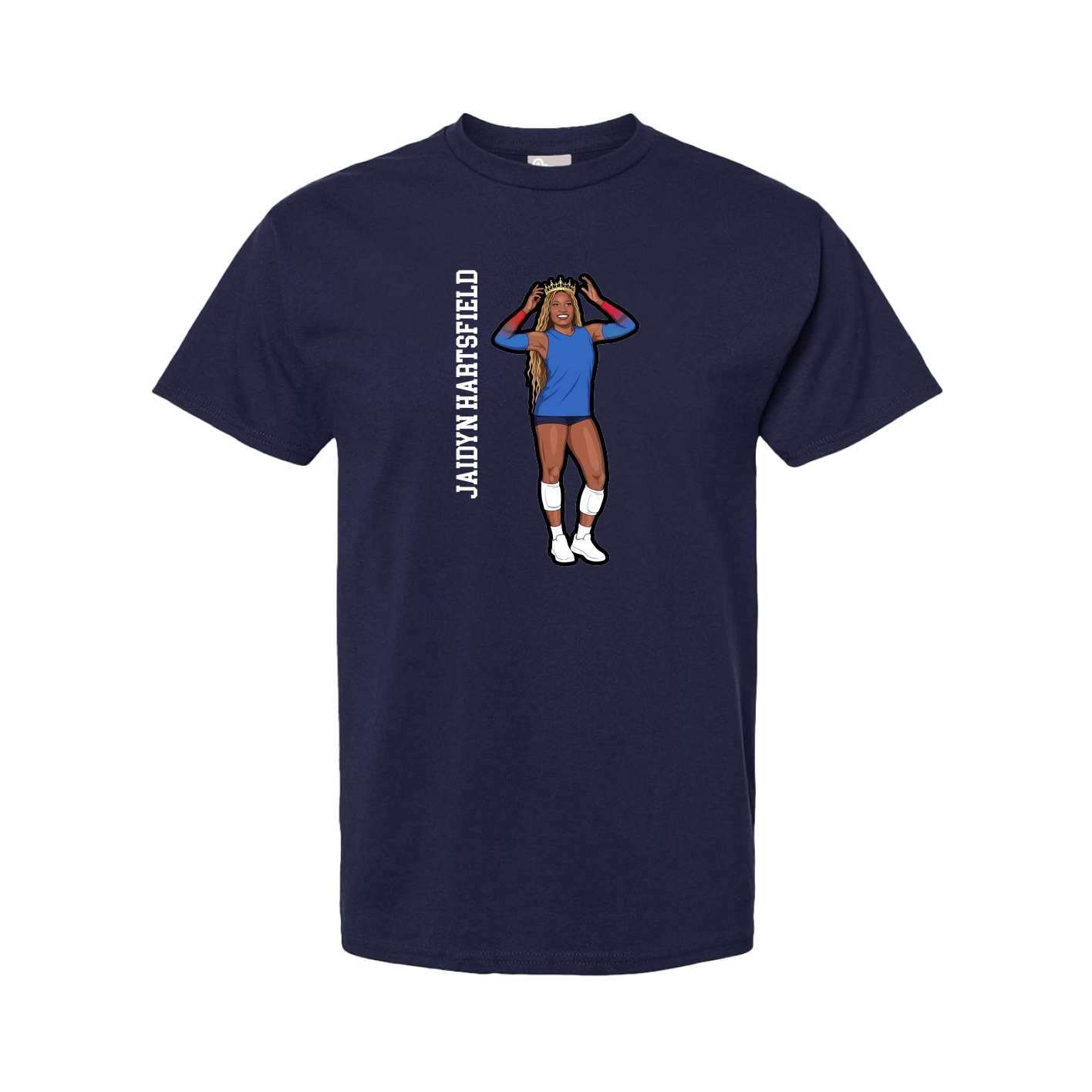 Tee — Name Vertical in Navy