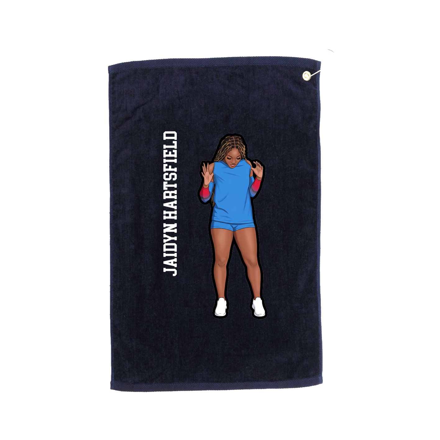 Golf Towel — Name Vertical in Navy