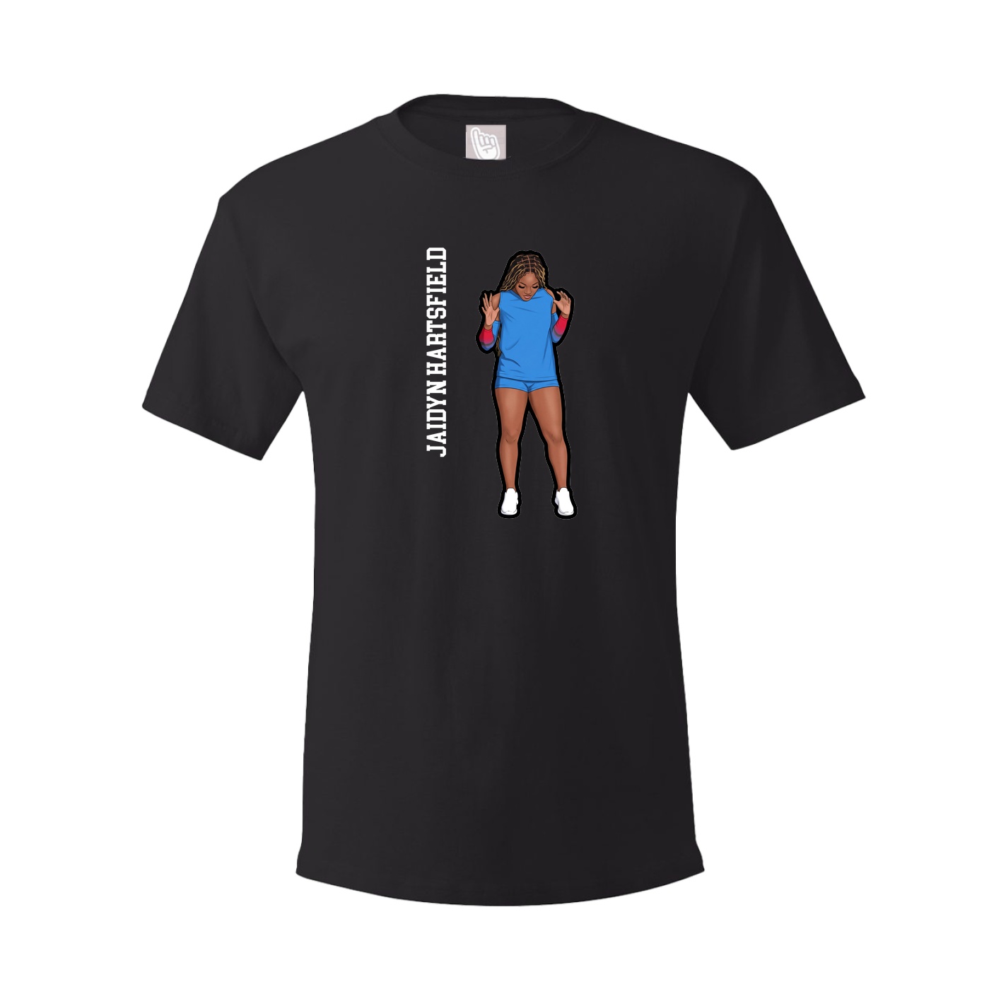 Tee — Name Vertical in Black