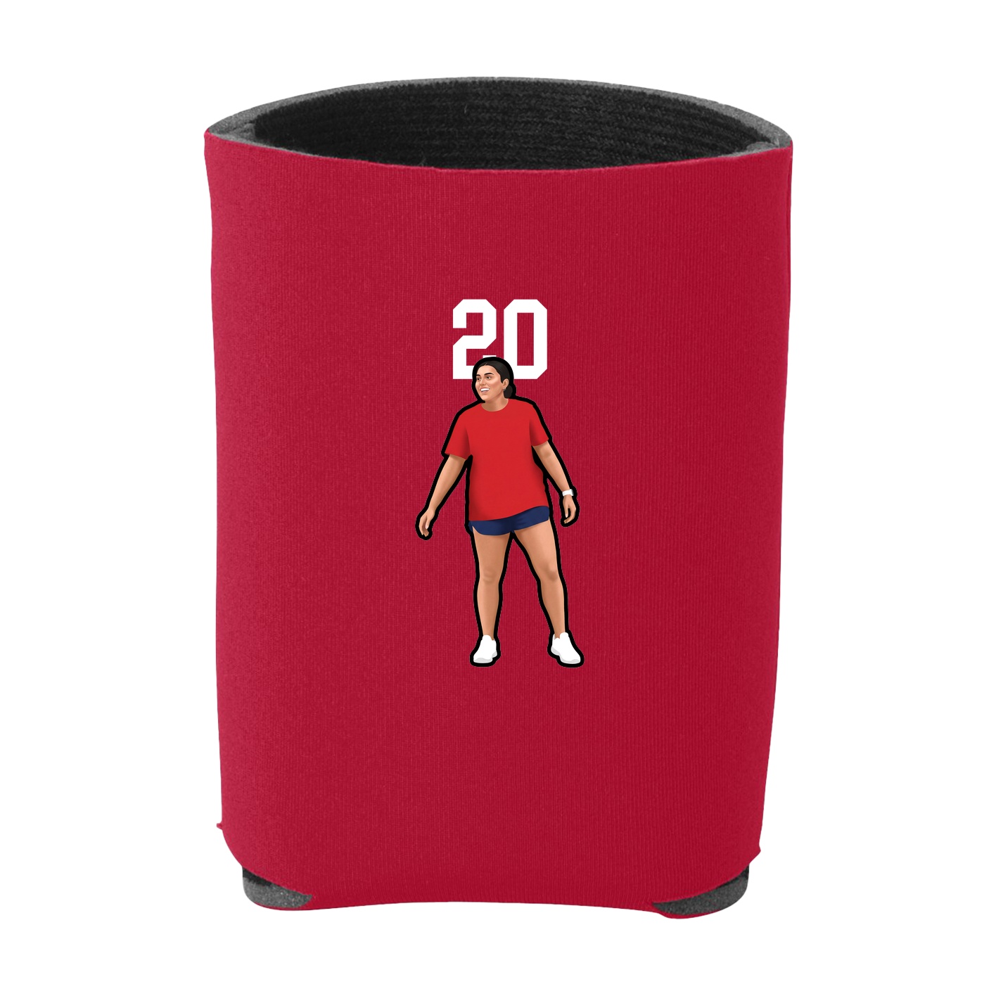 Can Holder — Number Top in Red