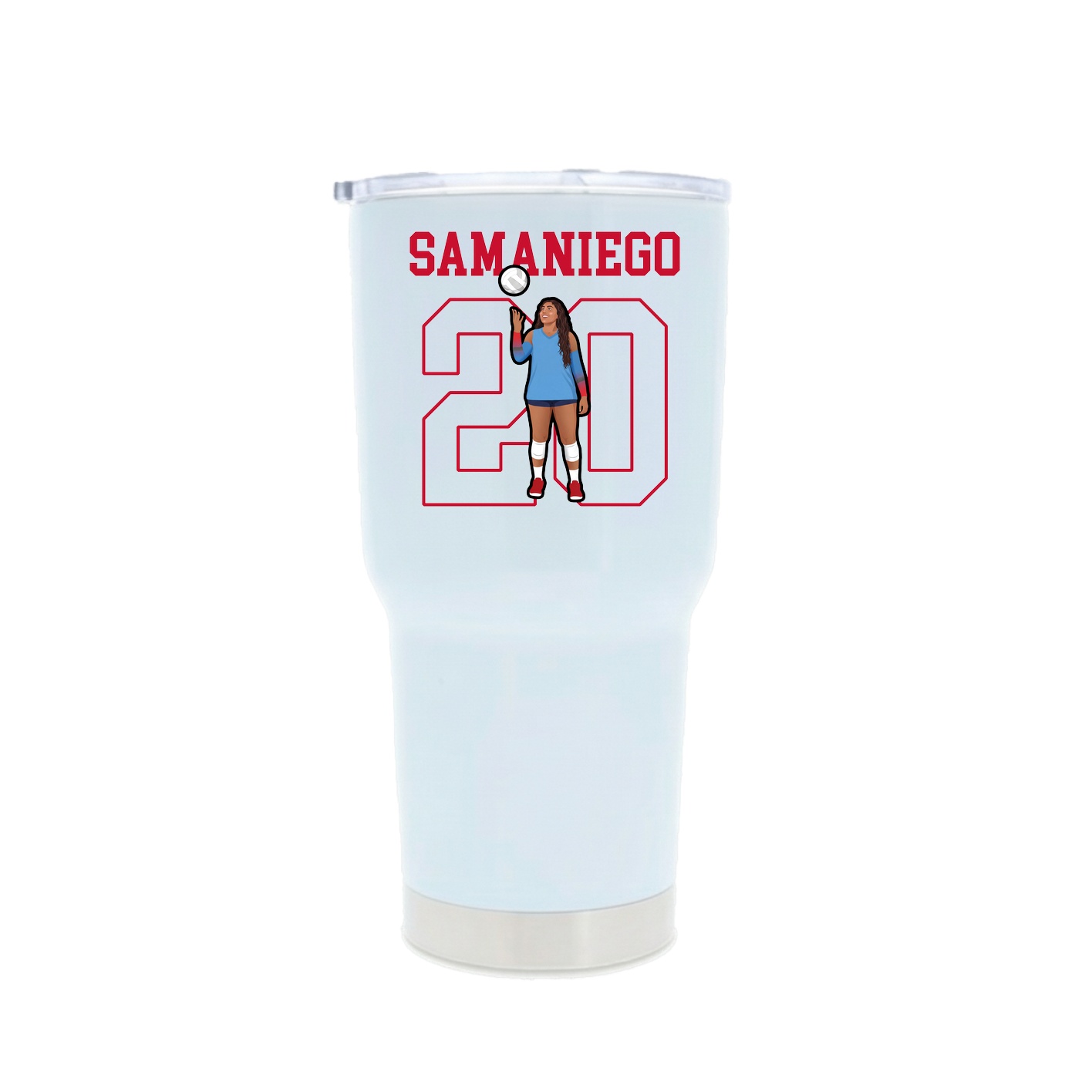 30oz Stainless Steel Tumbler — Shirsey in White