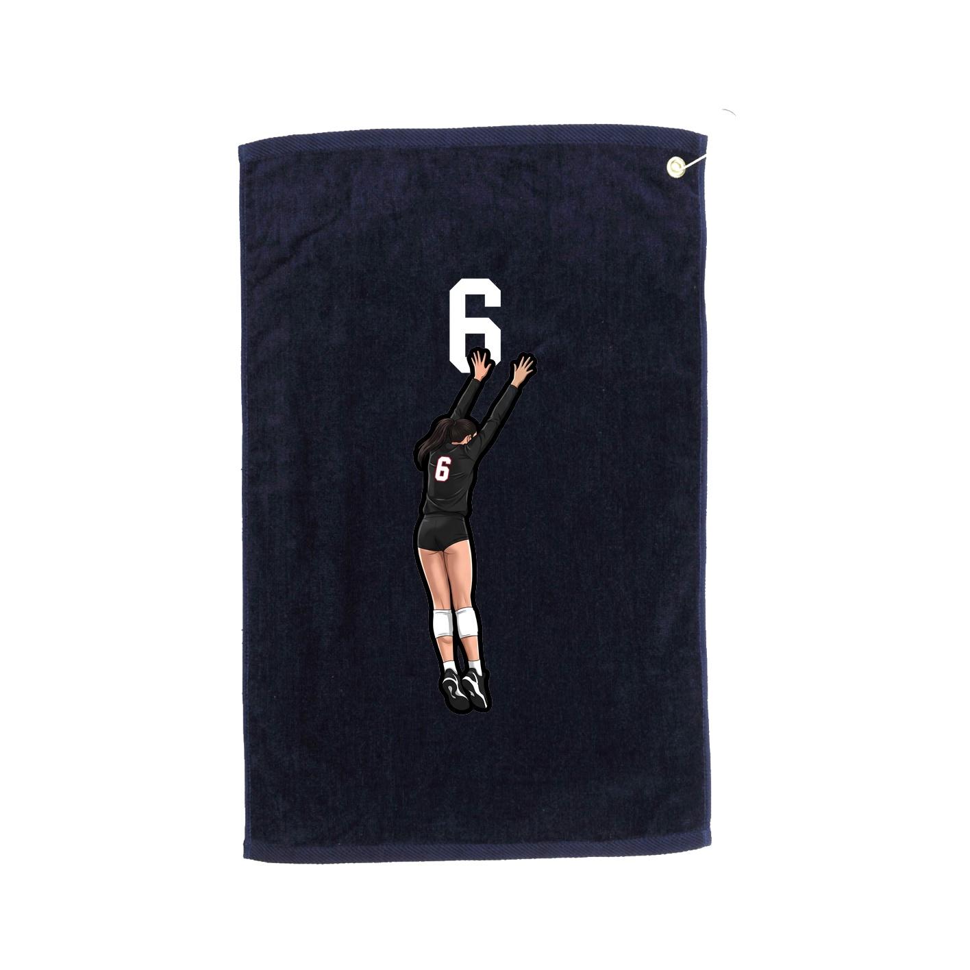 Golf Towel — Number Top in Navy