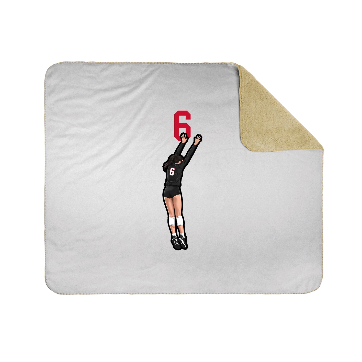 Throw Blanket — Number Top in White