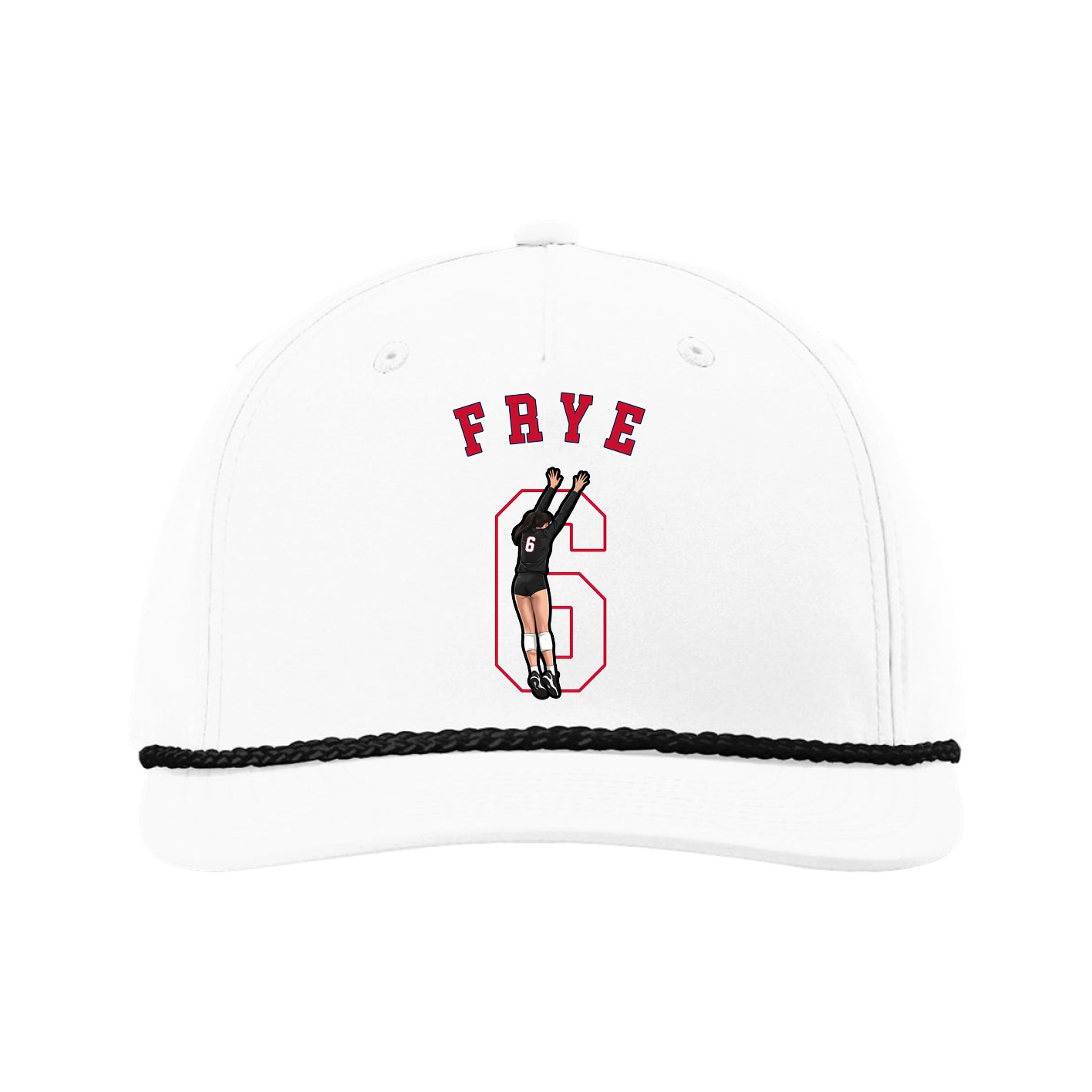 Five-Panel Classic Rope Cap — Shirsey Arch in White