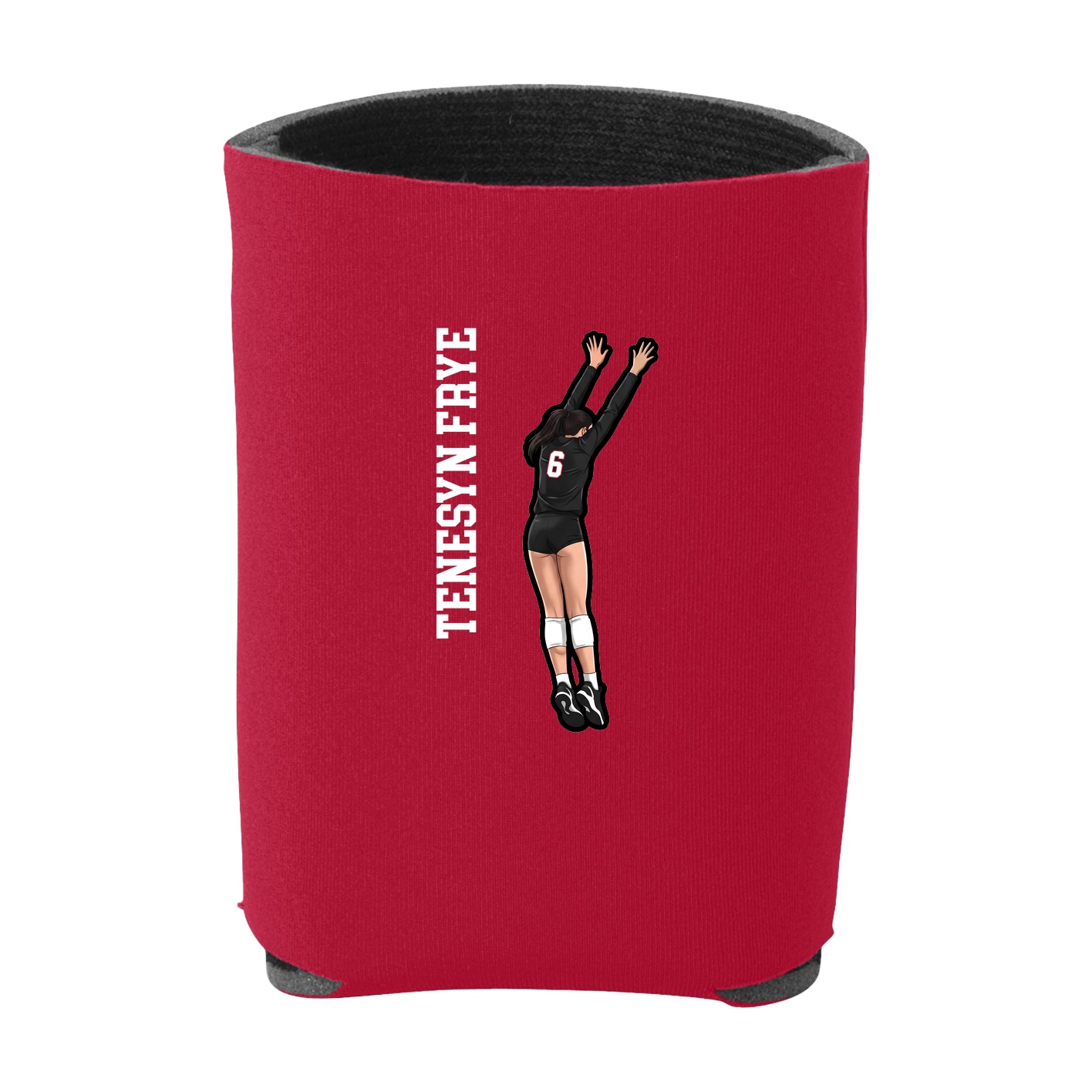 Can Holder — Name Vertical in Red
