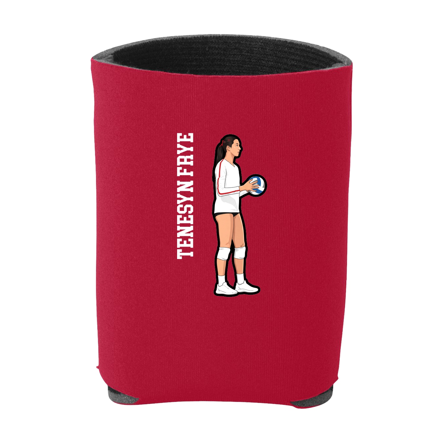 Can Holder — Name Vertical in Red