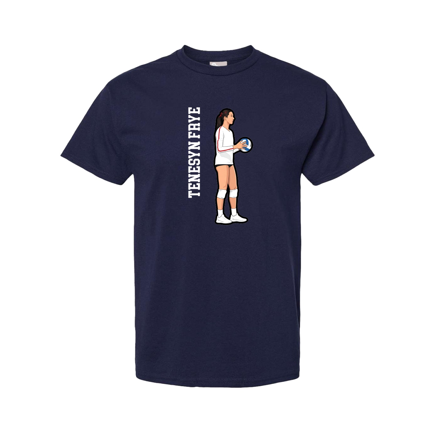 Youth Tee — Name Vertical in Navy