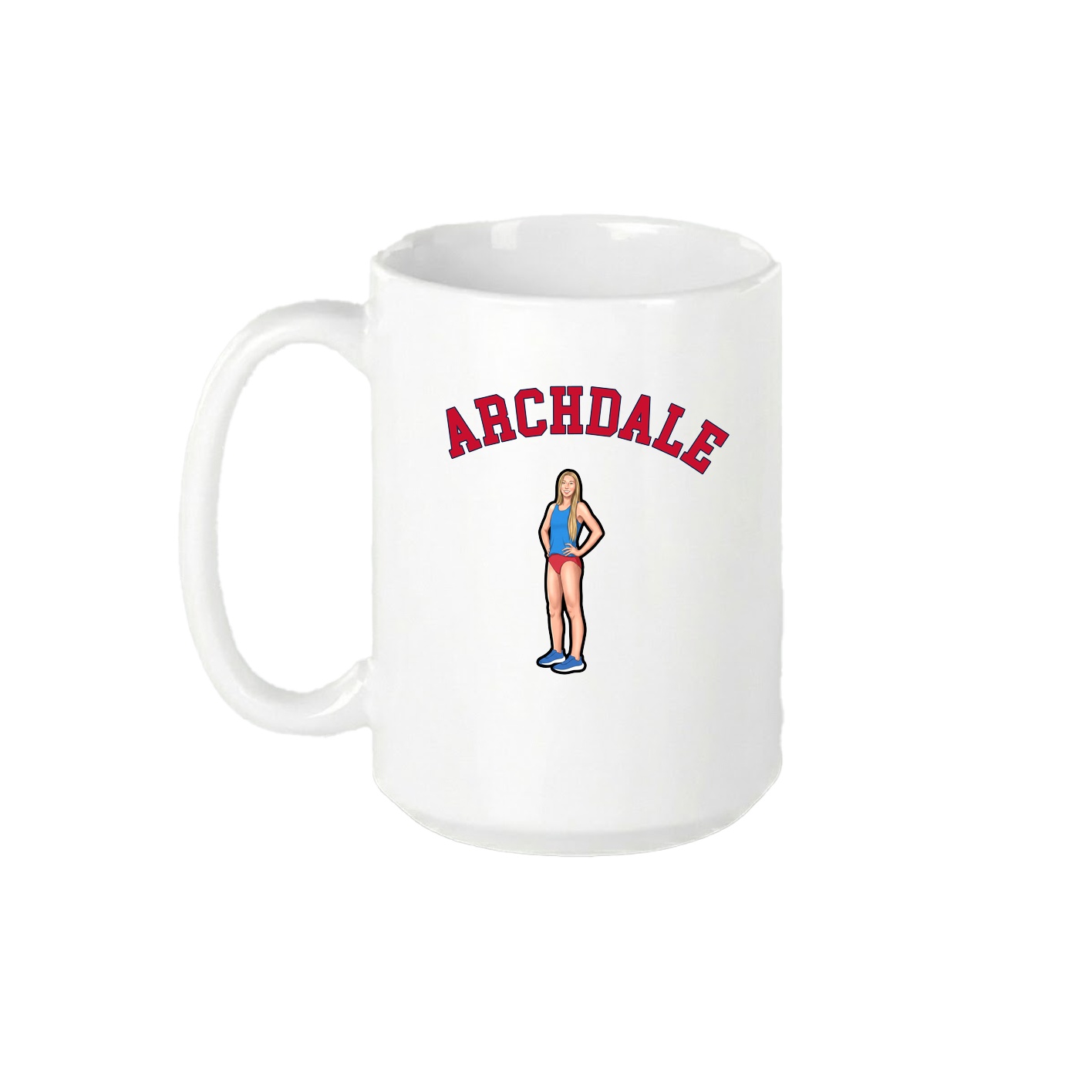 15oz Coffee Mug — Shirsey Arch in White