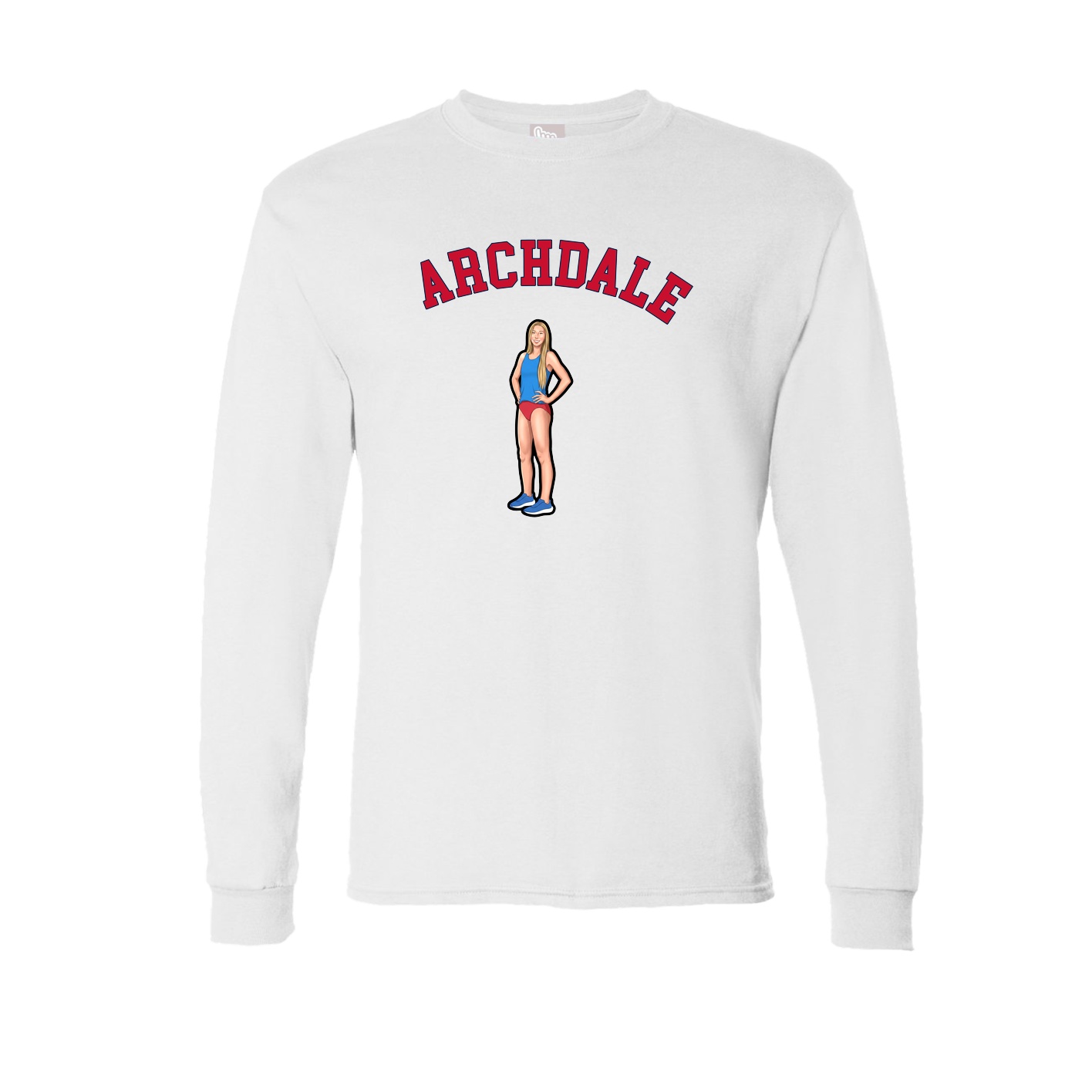 Long Sleeve Tee — Shirsey Arch in White