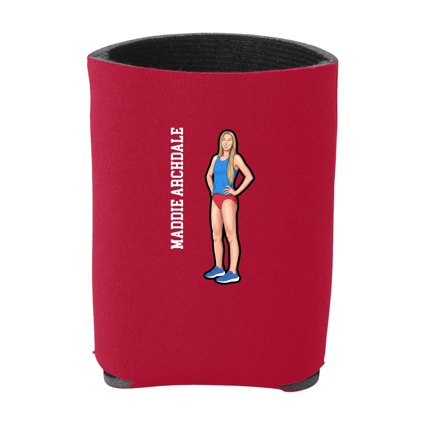 Can Holder — Name Vertical in Red
