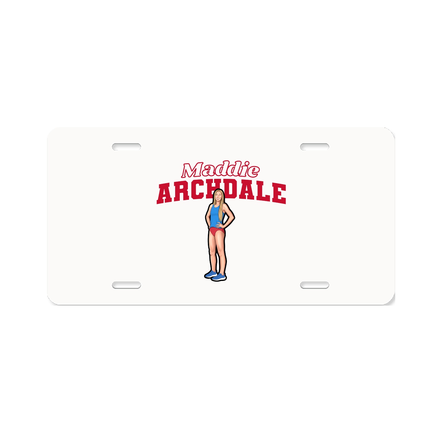 License Plate — Name Arch in Classic