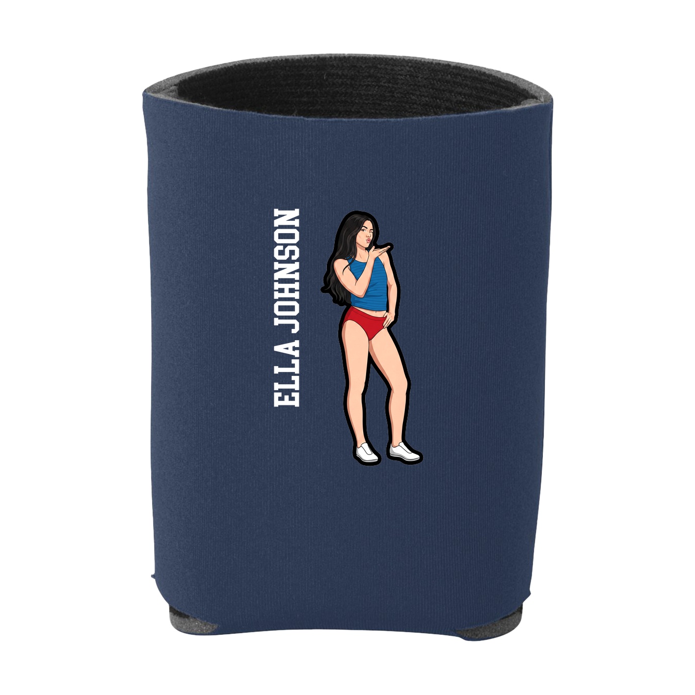 Can Holder — Name Vertical in Navy