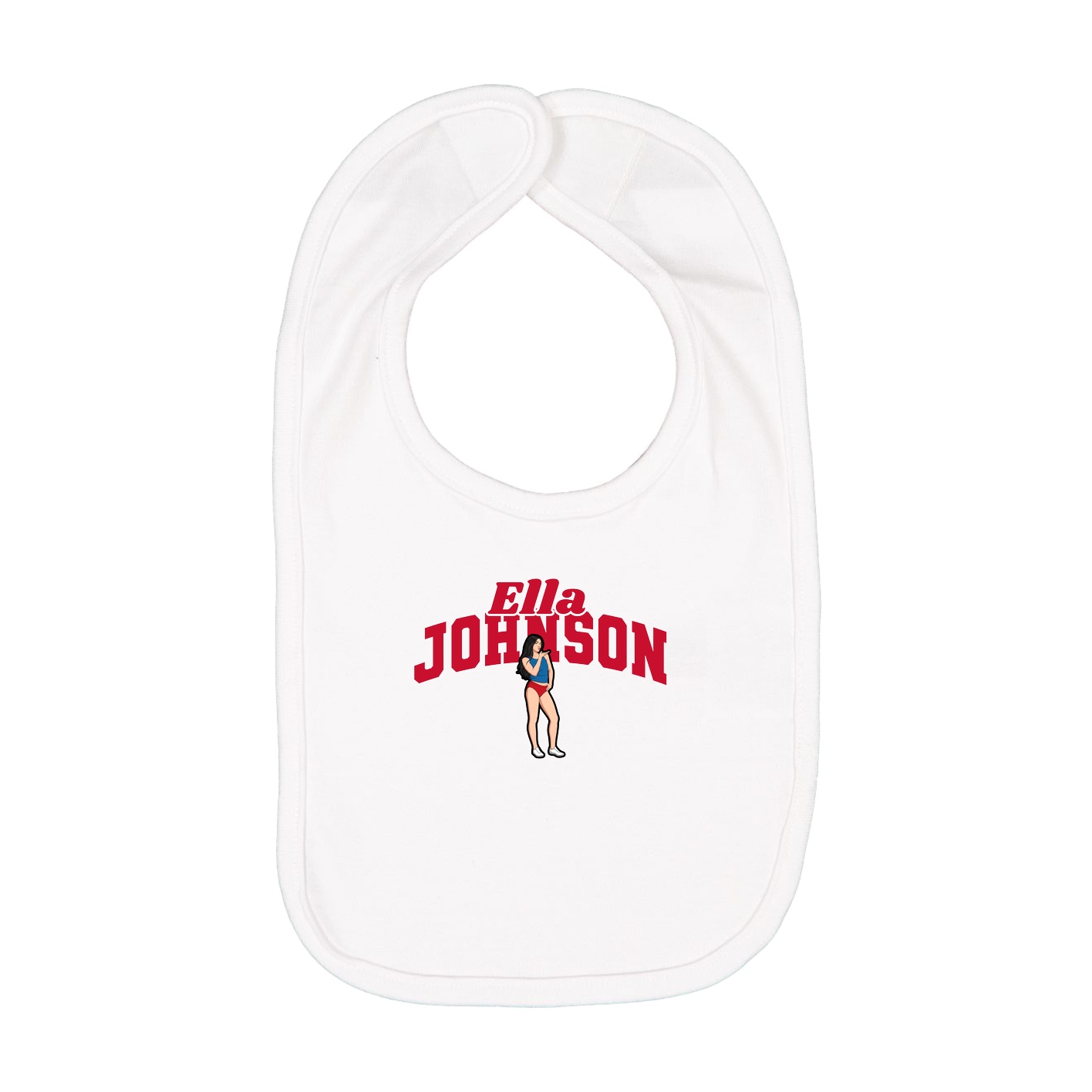 Infant Bib — Signature Arch in White