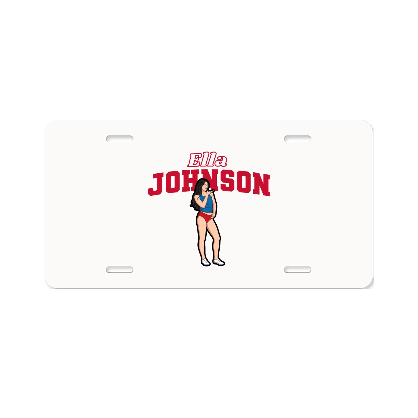 License Plate — Name Arch in Classic