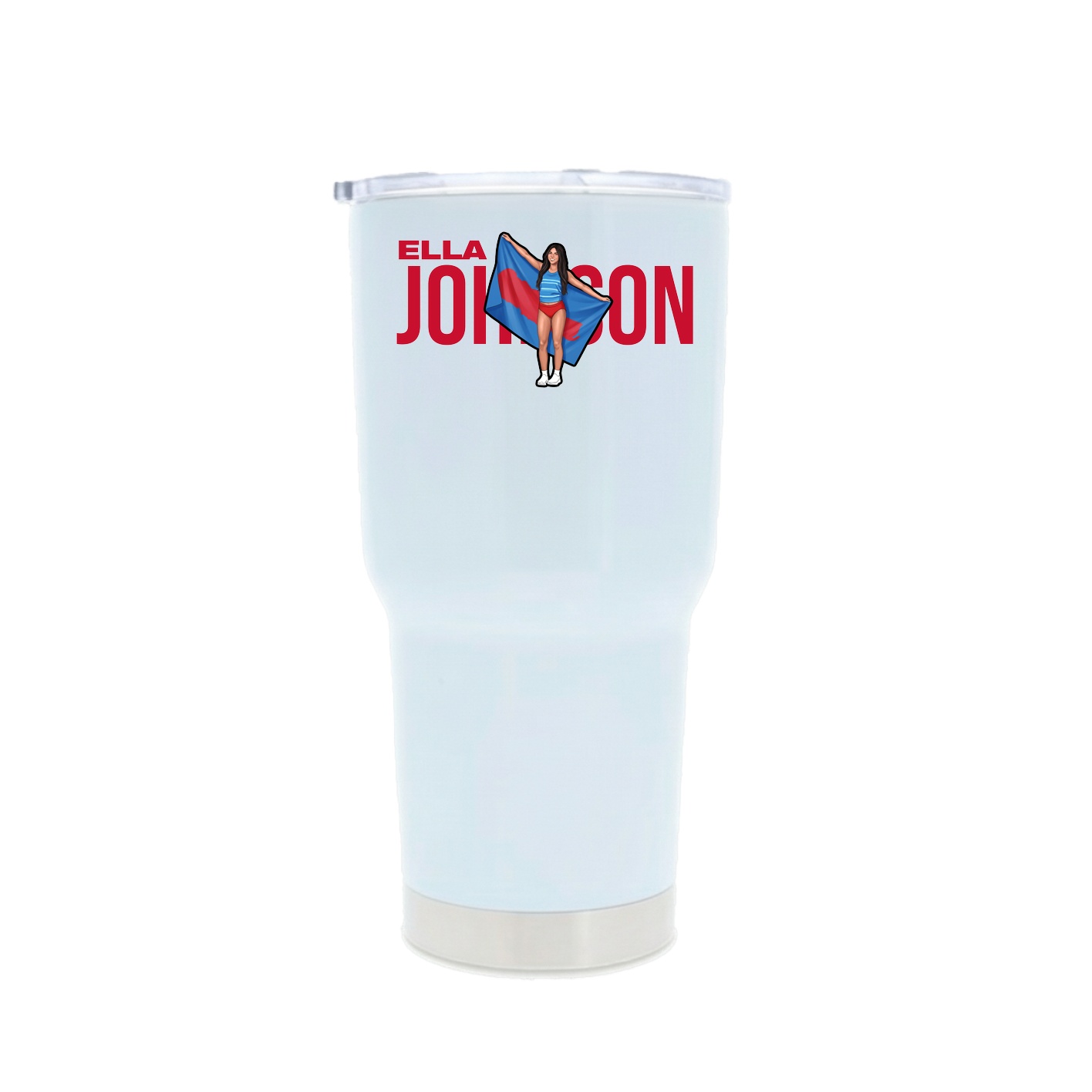 30oz Stainless Steel Tumbler — Player Name in White