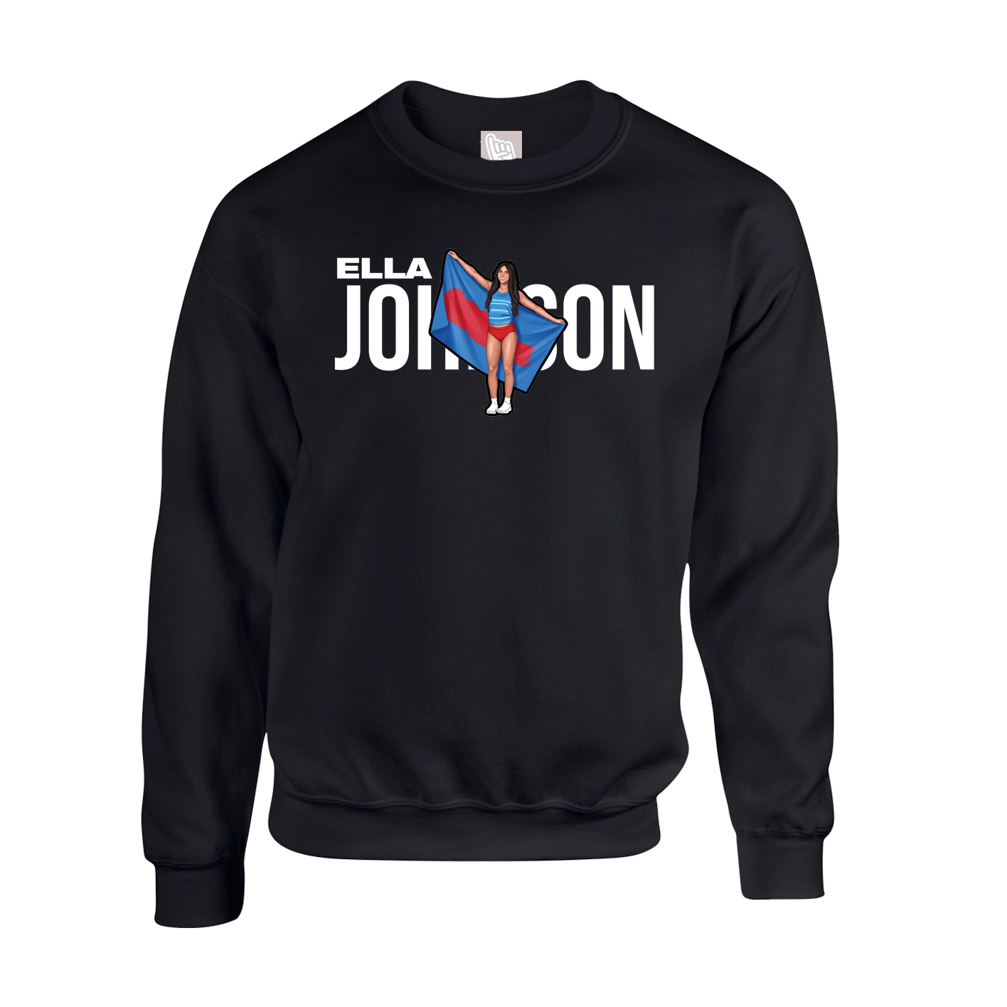 Fleece Crew — Player Name in Black