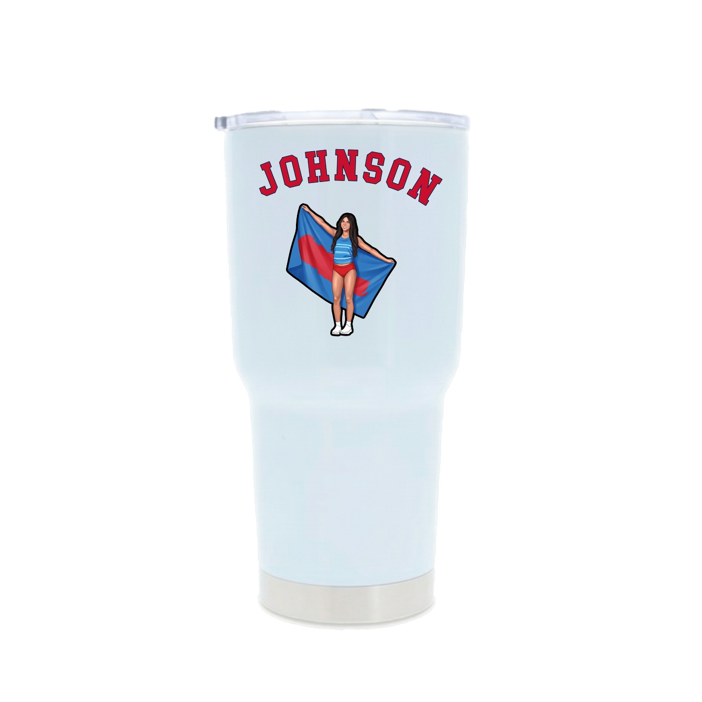 30oz Stainless Steel Tumbler — Shirsey Arch in White