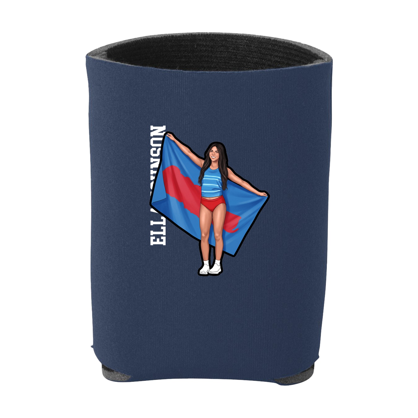 Can Holder — Name Vertical in Navy