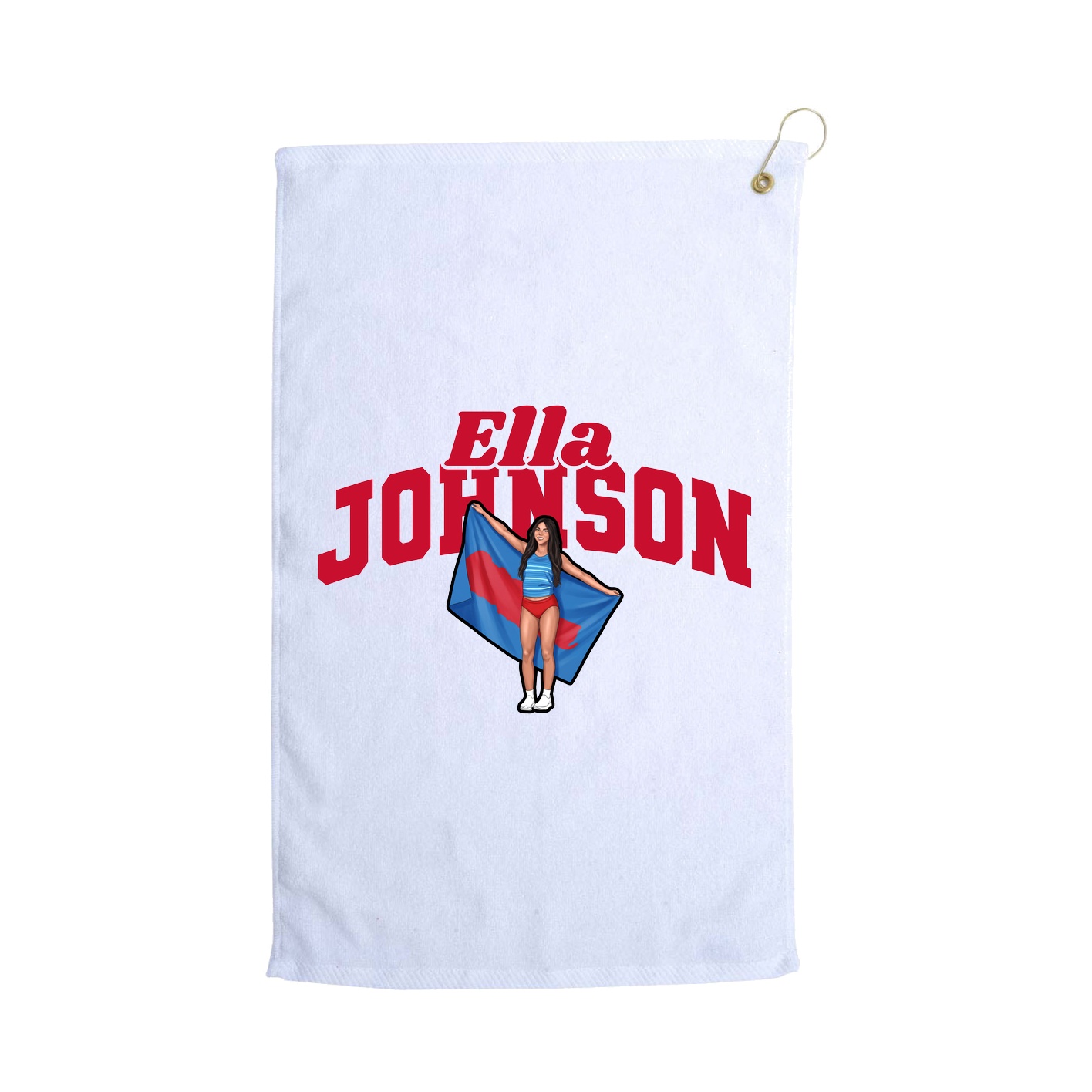Golf Towel — Signature Arch in White