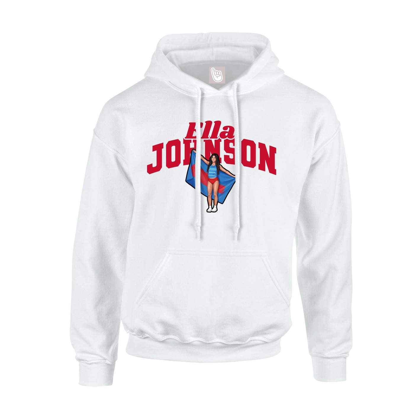 Hoodie — Signature Arch in White