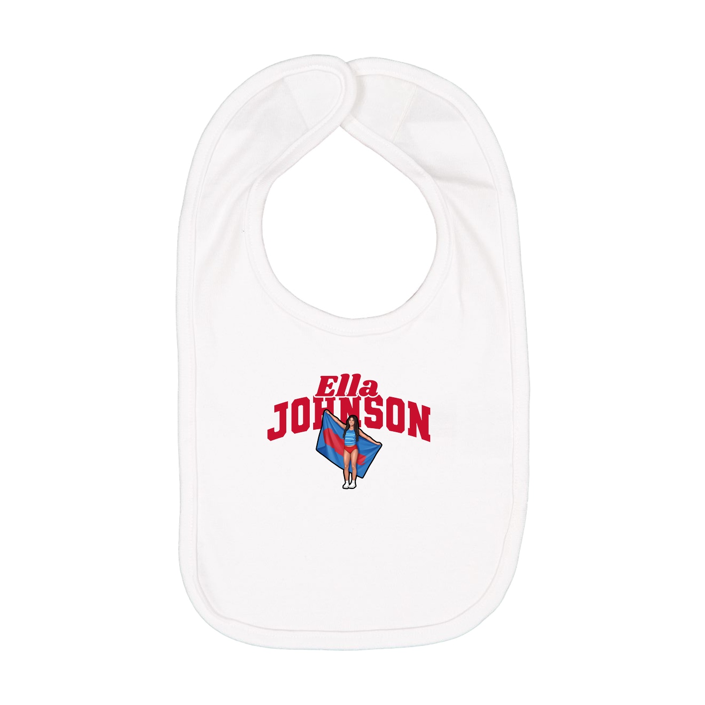 Infant Bib — Signature Arch in White