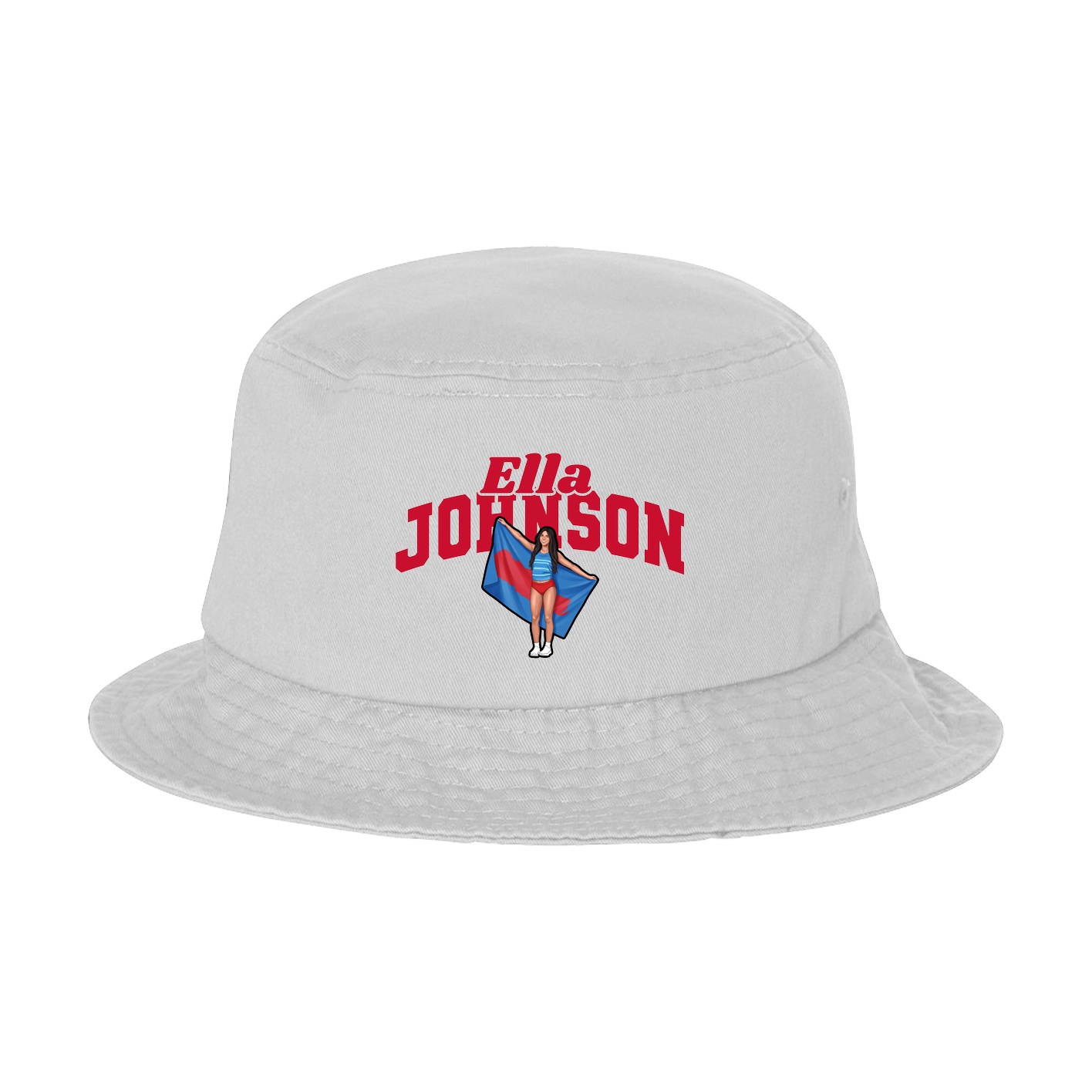 Bucket Cap — Signature Arch in White