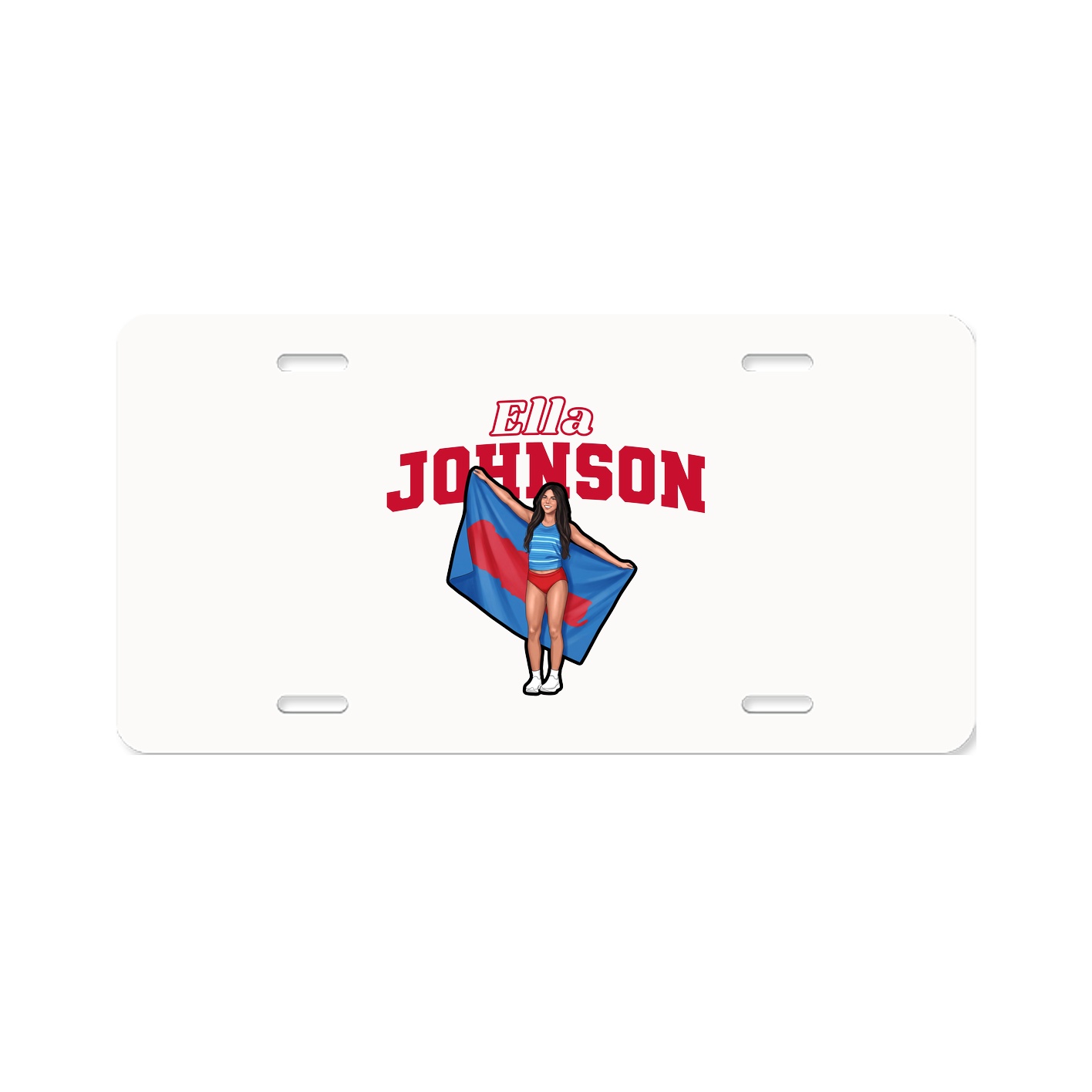 License Plate — Name Arch in Classic