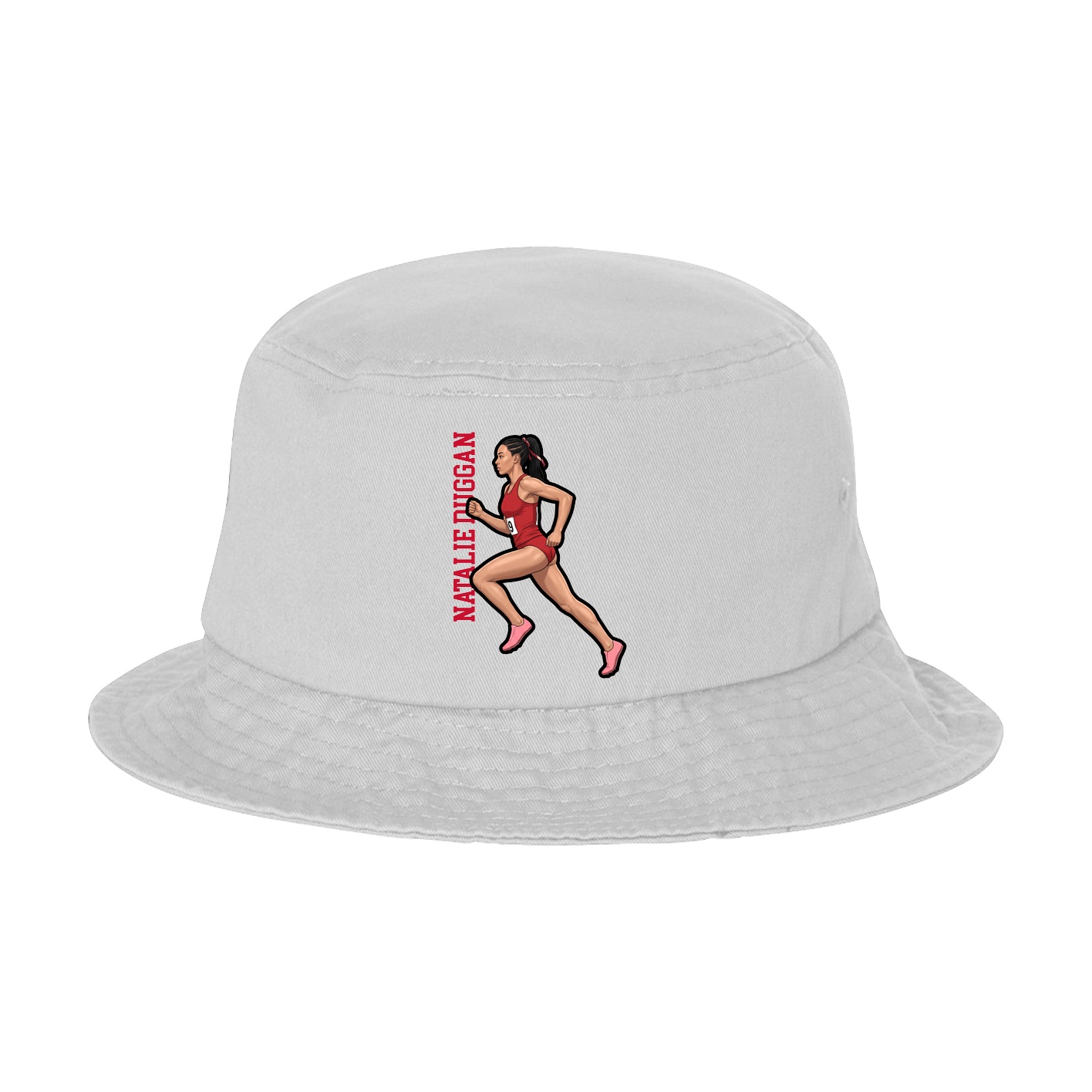 Bucket Cap — Name Vertical in White