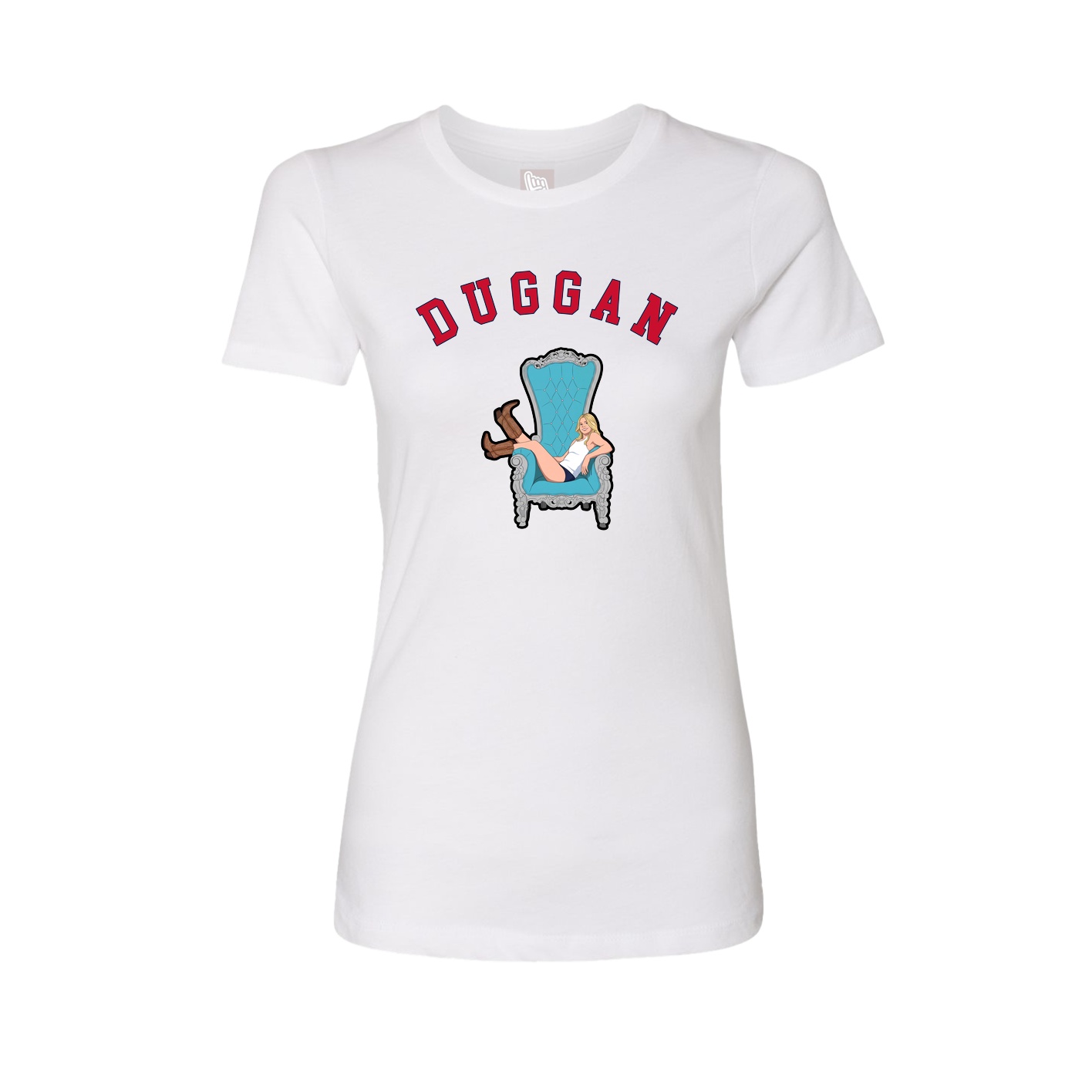 Fitted Women's Tee — Shirsey Arch in White
