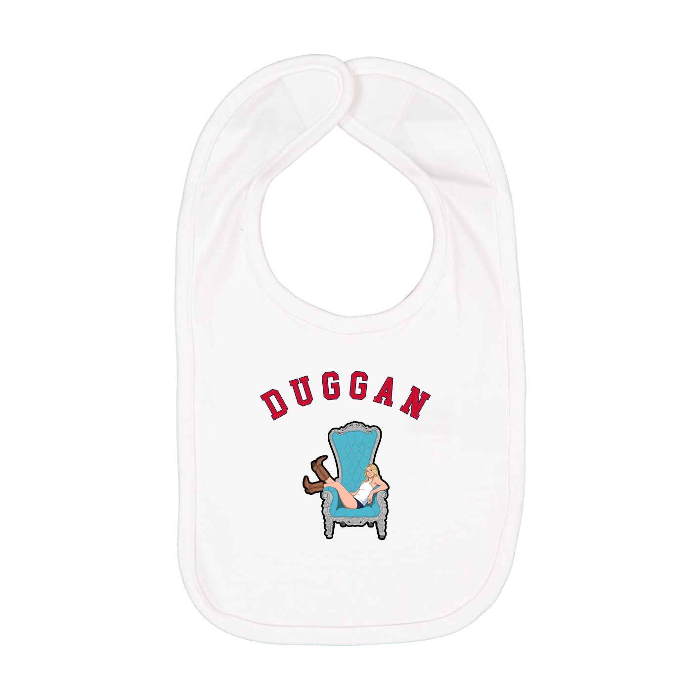 Infant Bib — Shirsey Arch in White