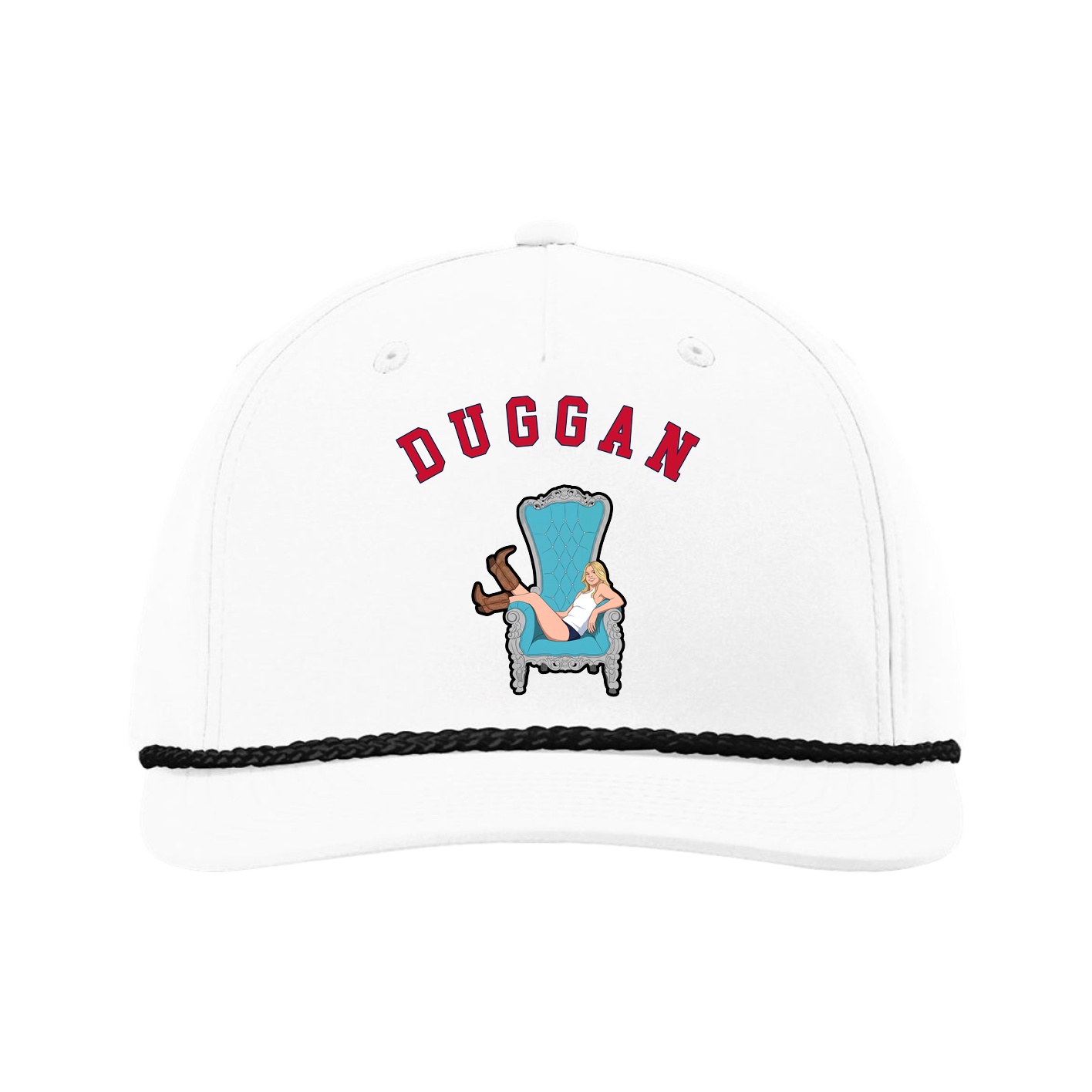 Five-Panel Classic Rope Cap — Shirsey Arch in White