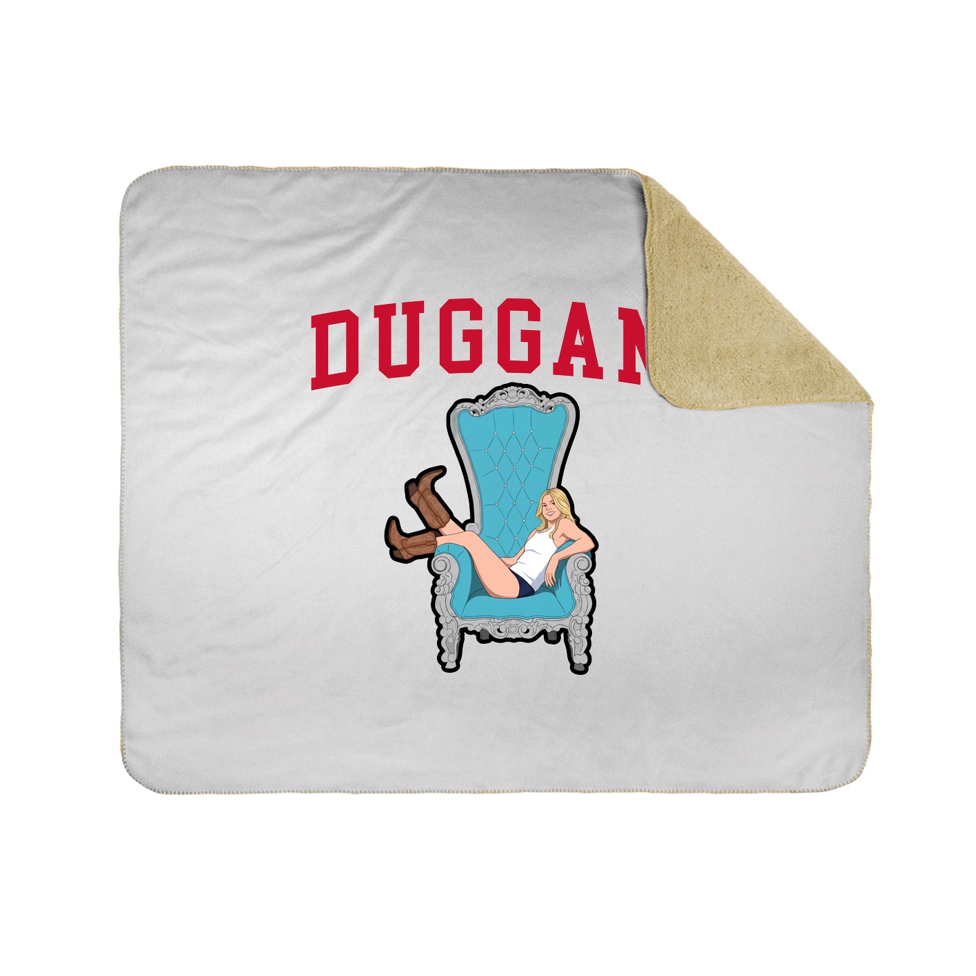 Throw Blanket — Shirsey in White