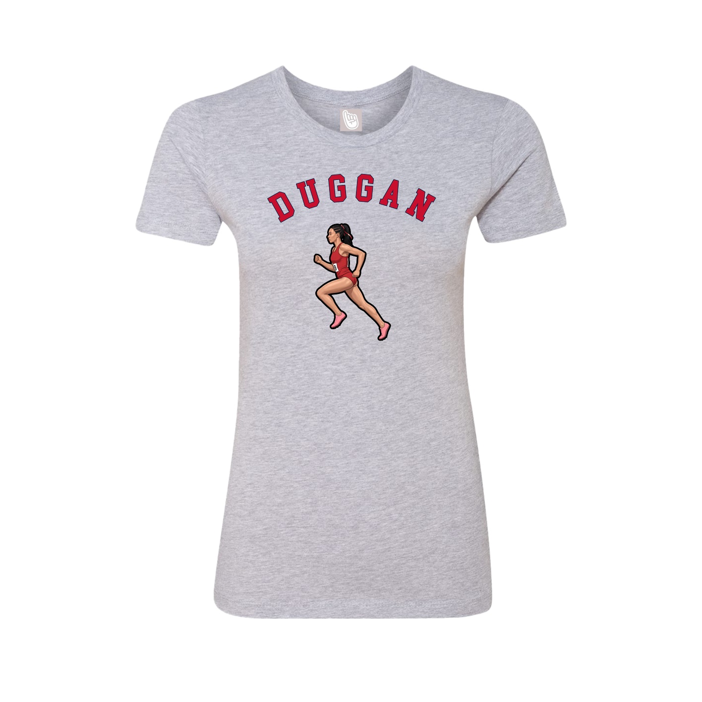 Fitted Women's Tee — Shirsey Arch in Grey