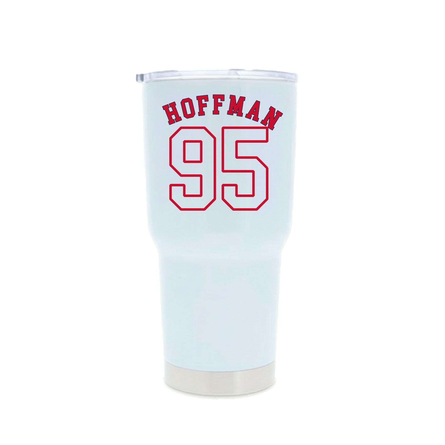 30oz Stainless Steel Tumbler — Shirsey Arch in White