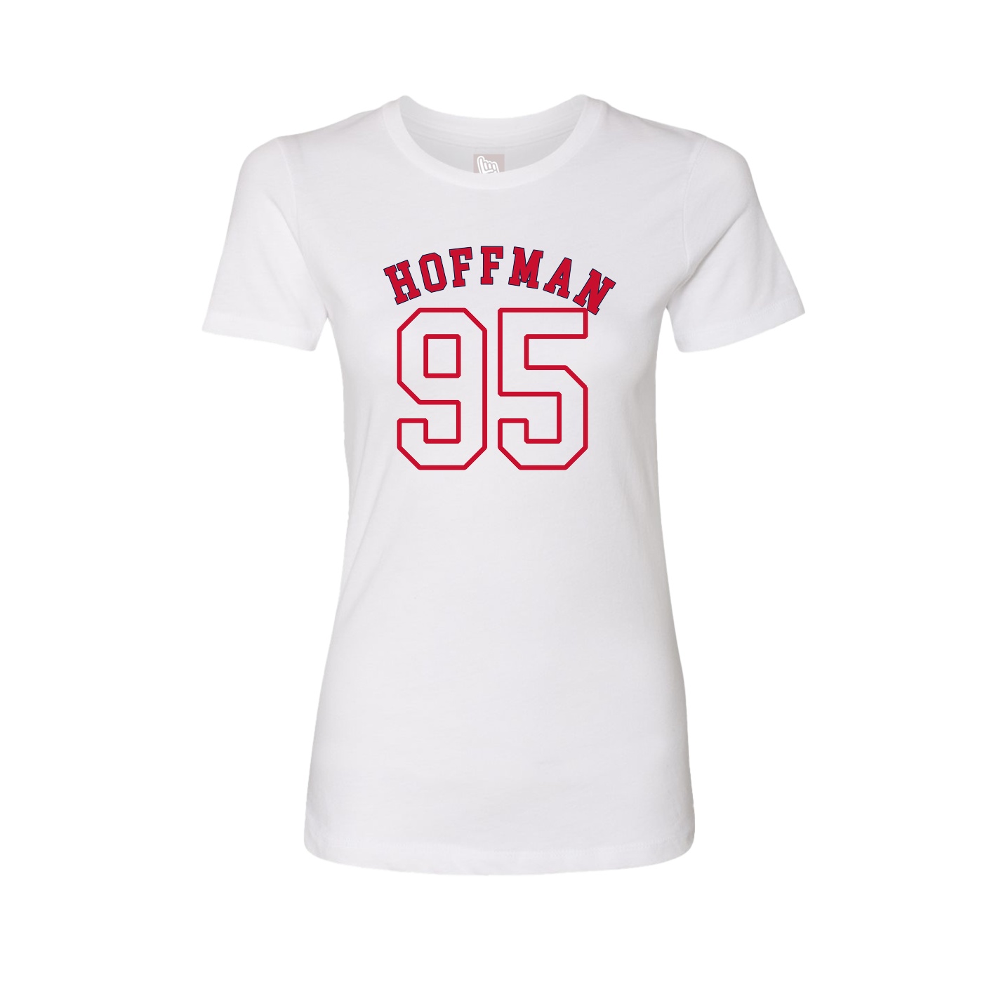 Fitted Women's Tee — Shirsey Arch in White