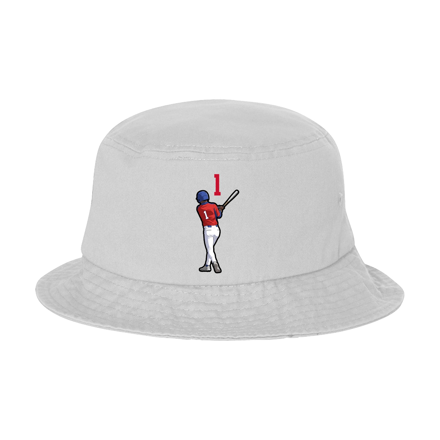 Bucket Cap — Number Top in White