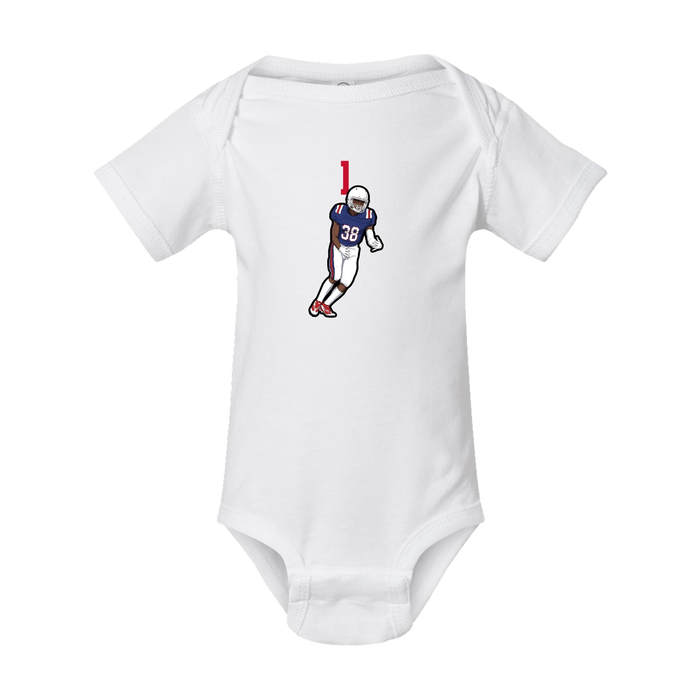 Baby Onesie — Number Top in White