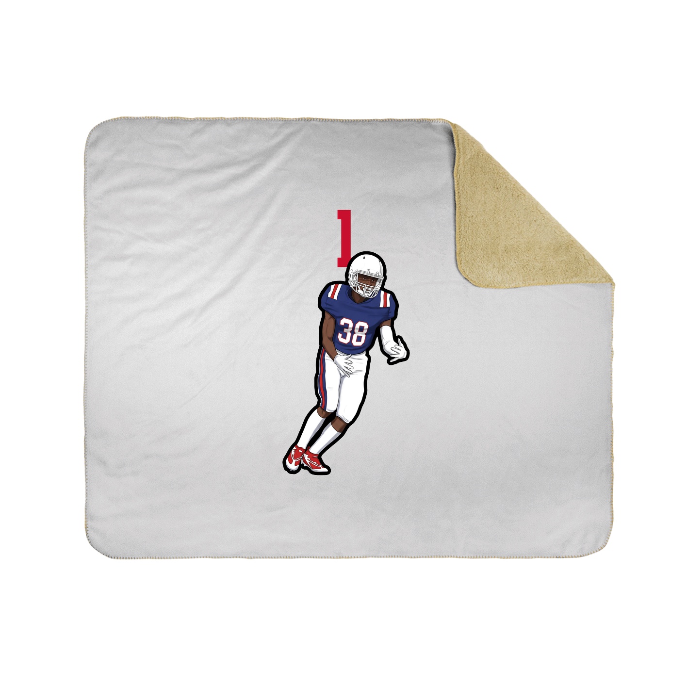 Throw Blanket — Number Top in White